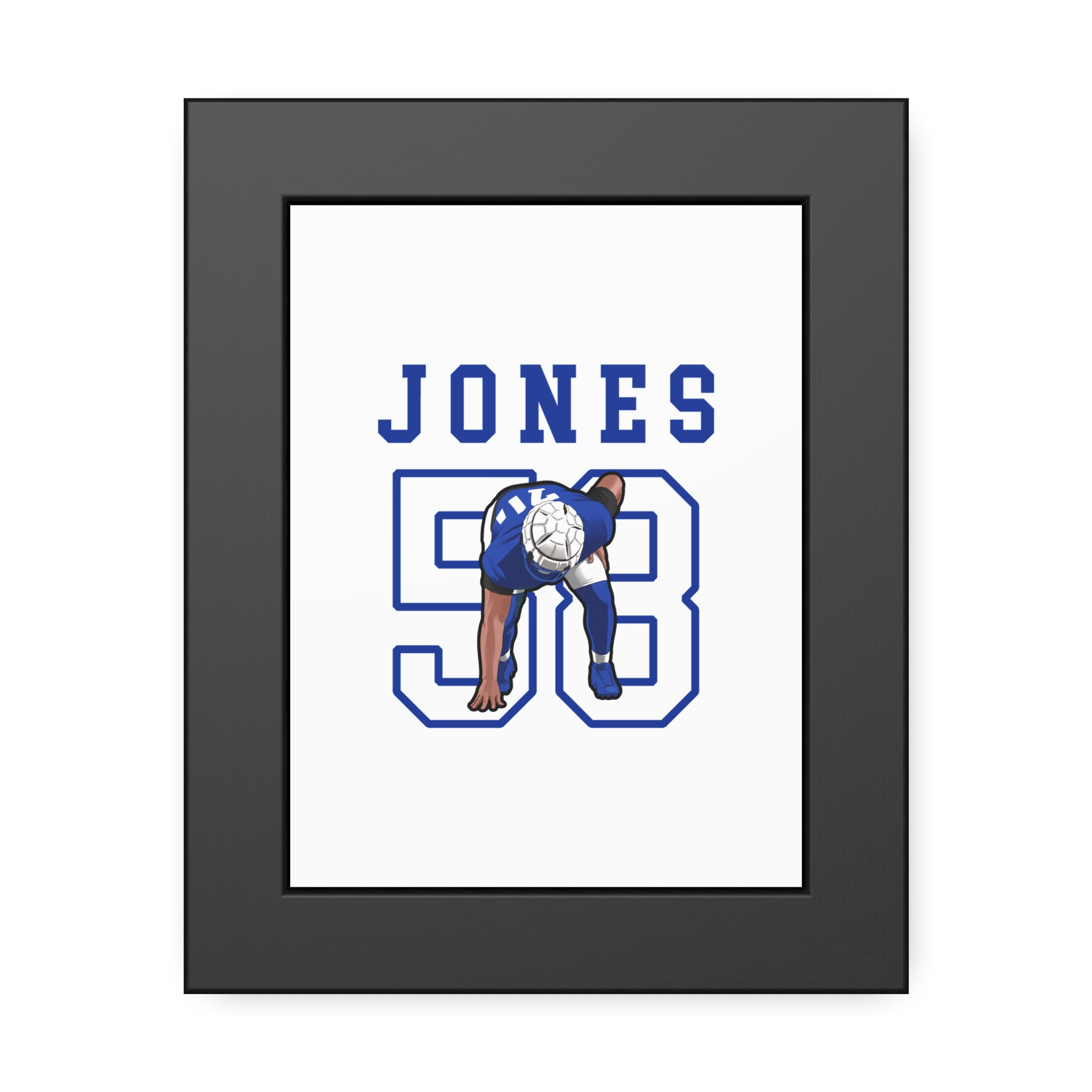 Framed Poster — character_shirsey in Black