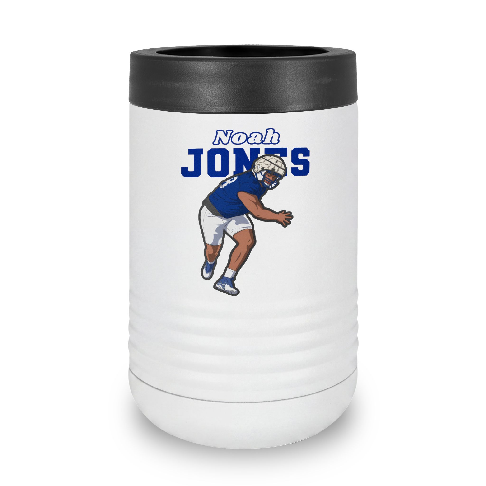 Stainless Can Cooler — character_name_arch in White