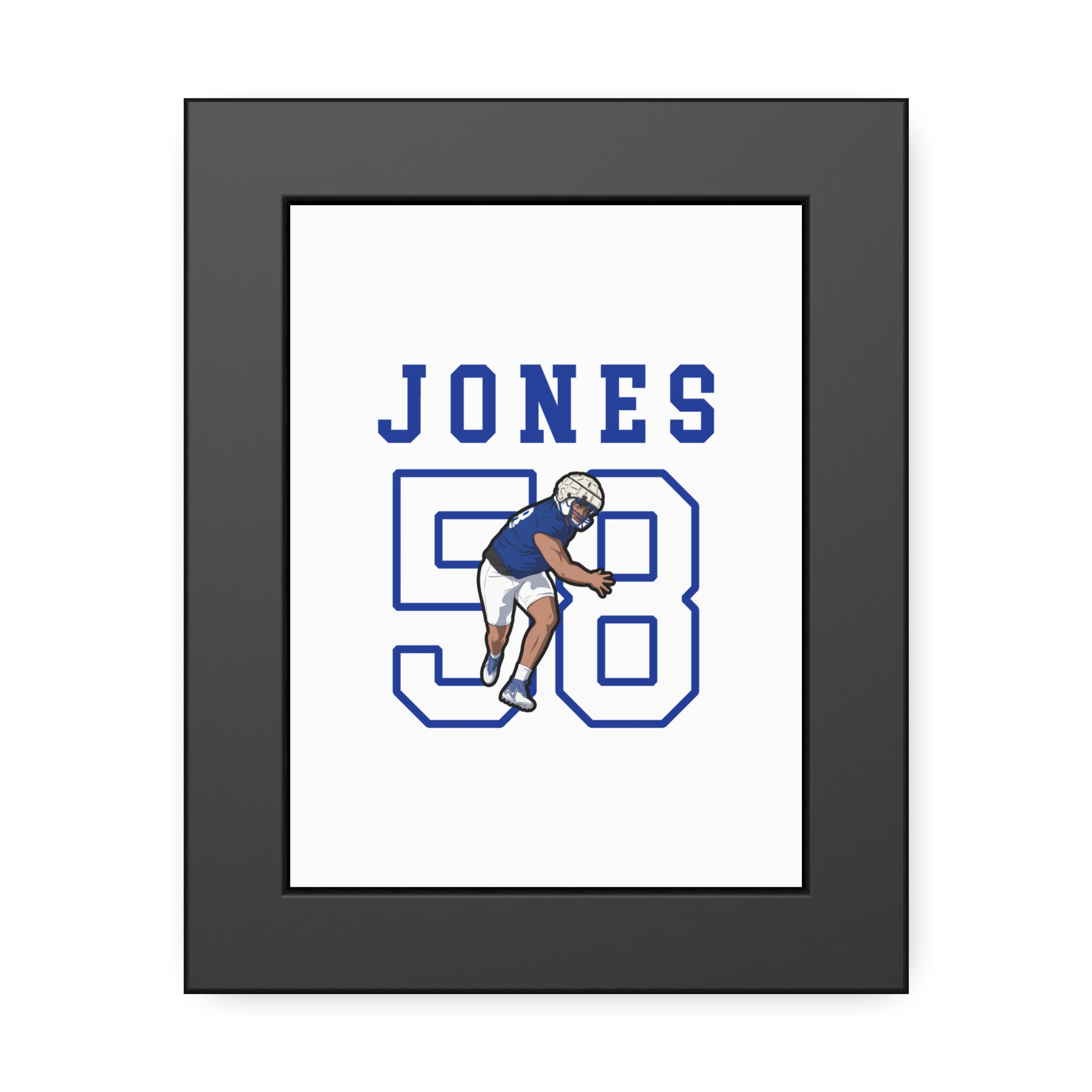 Framed Poster — character_shirsey in Black