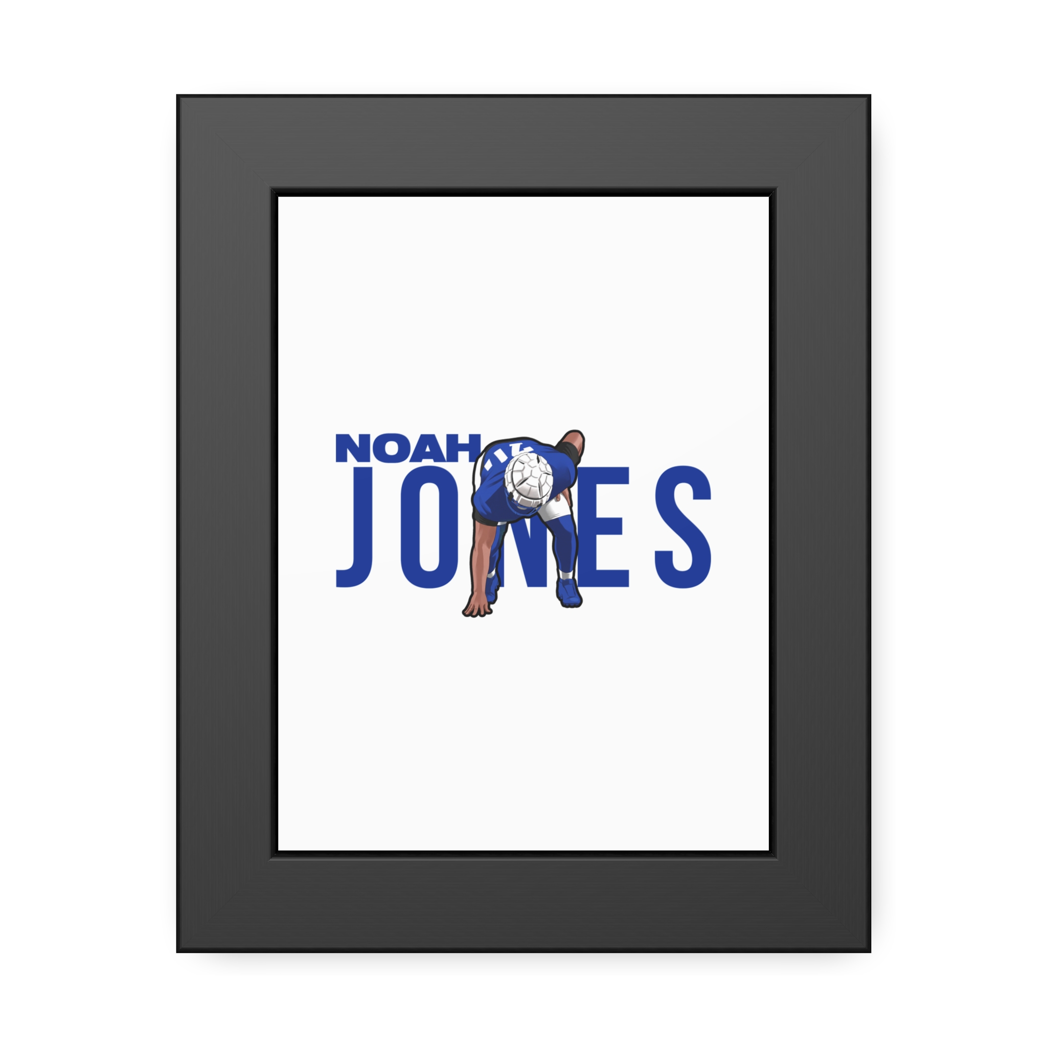 Framed Poster — character_player_name in Black