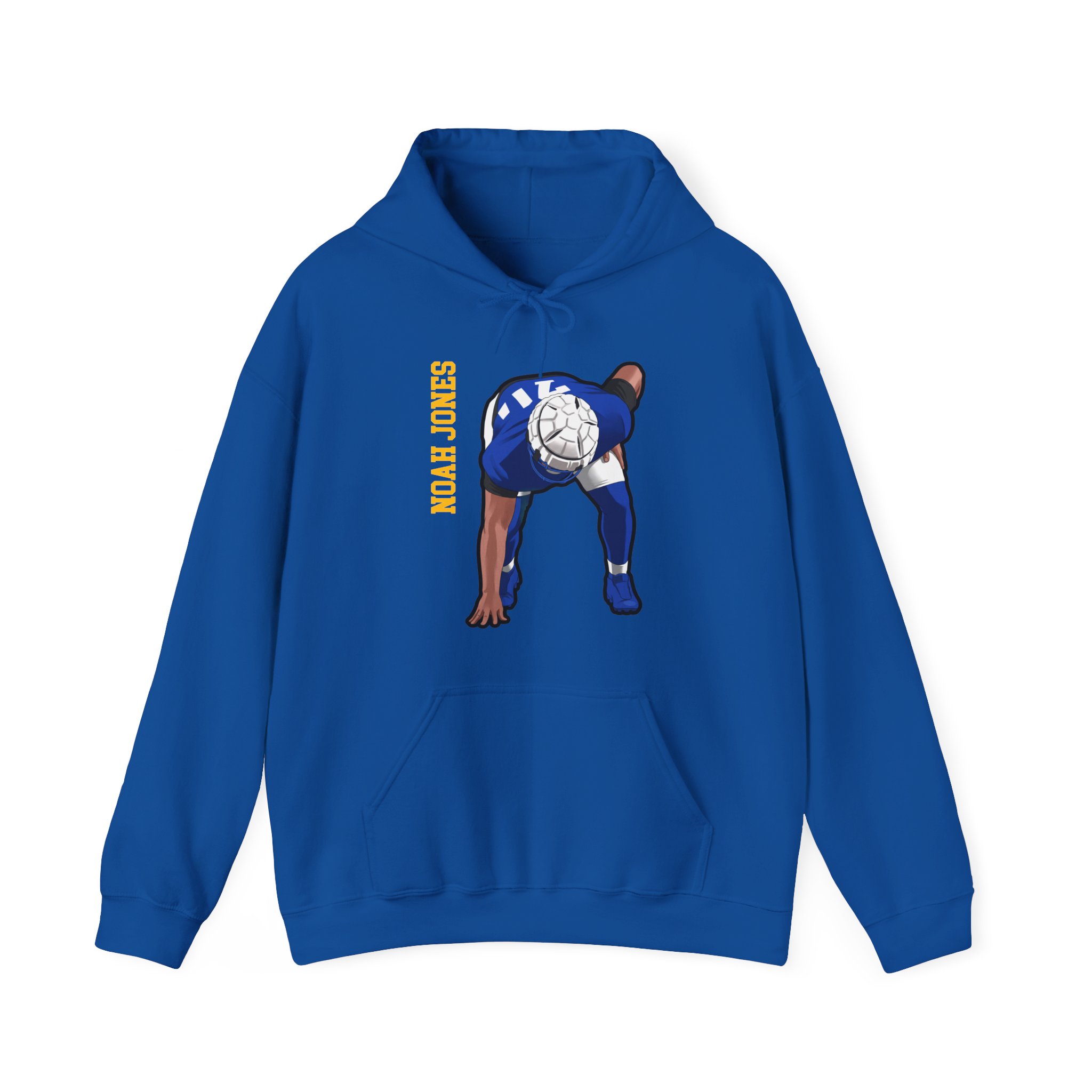 Hoodie — character_name_vertical in Royal