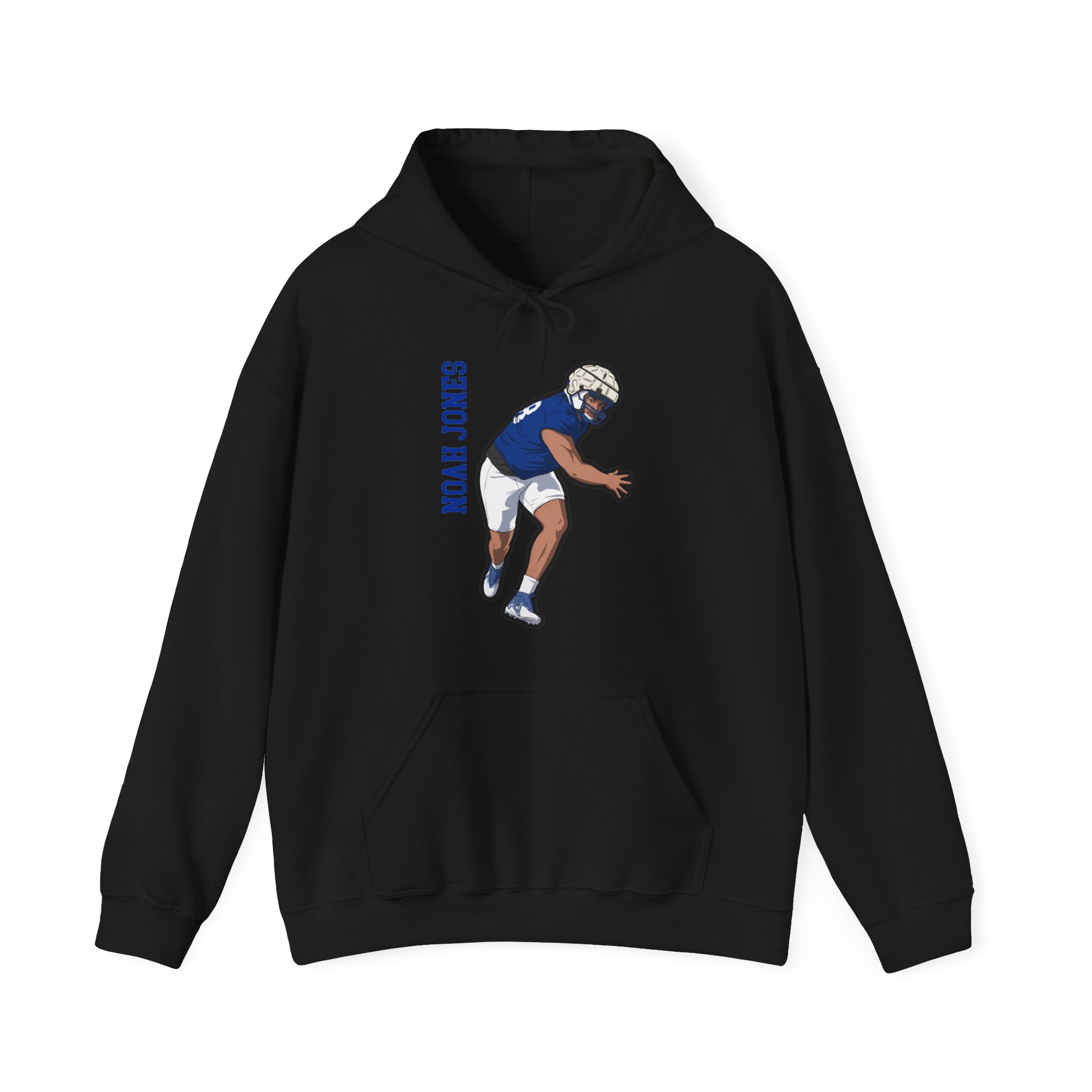 Hoodie — character_name_vertical in Black
