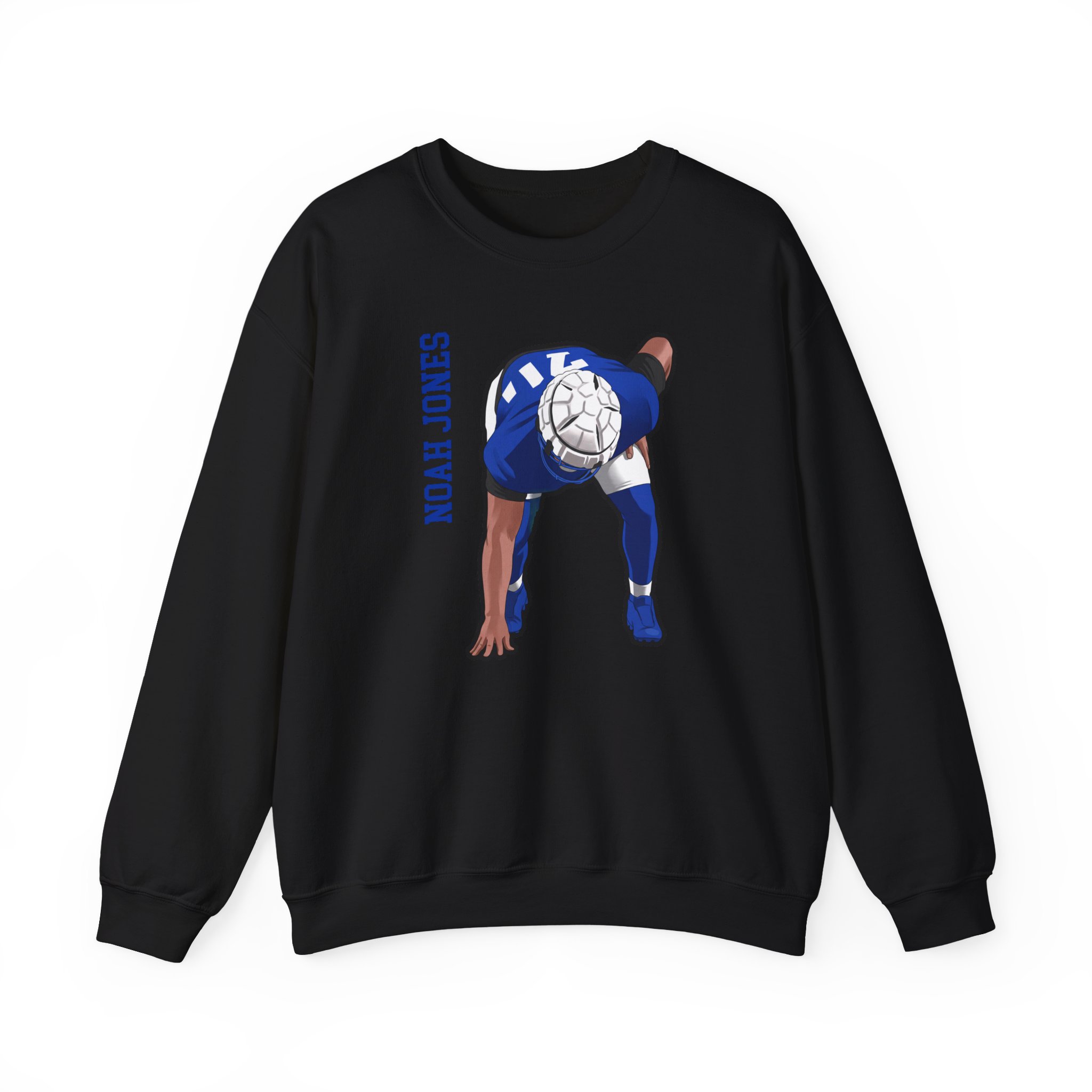 Crewneck Sweatshirt — character_name_vertical in Black