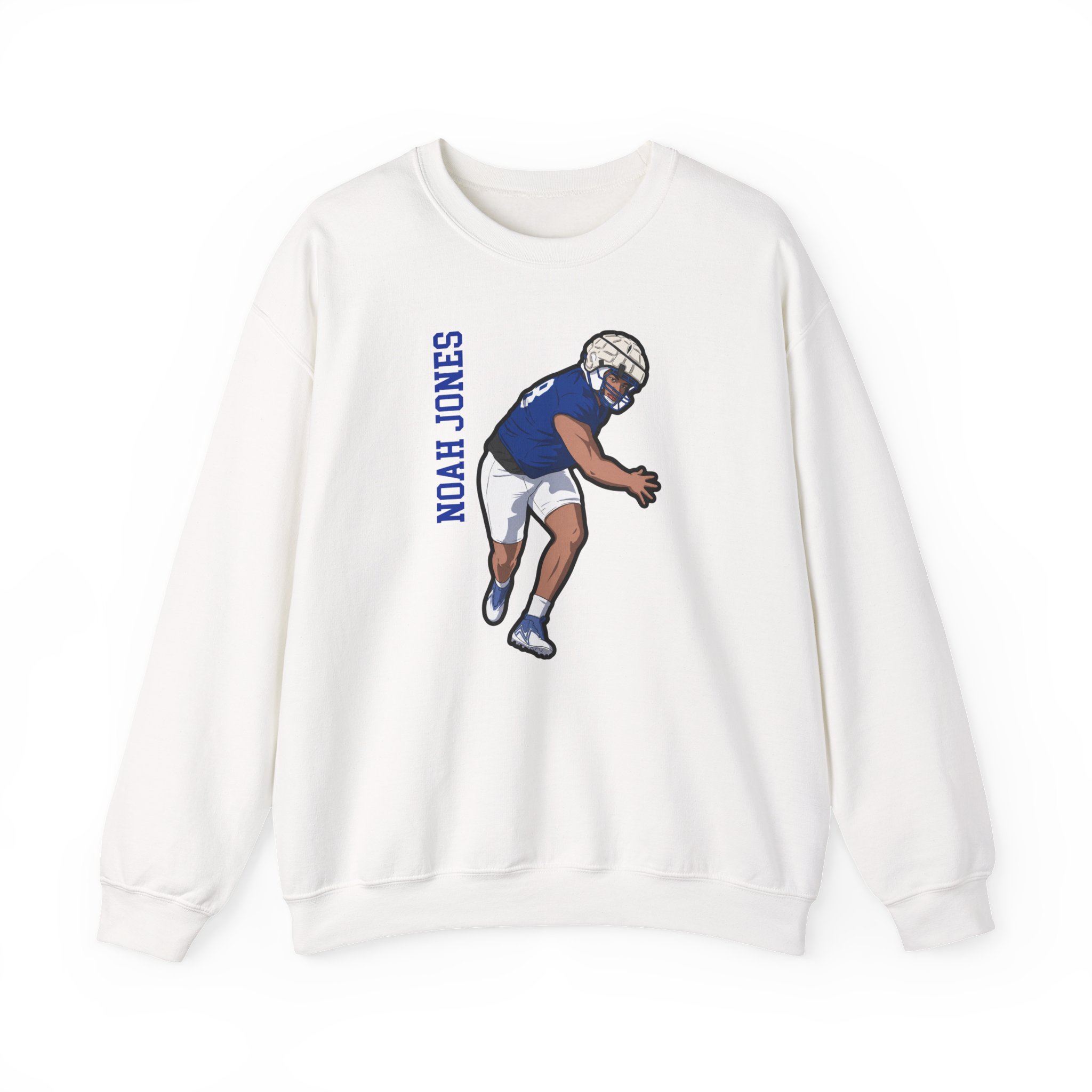 Crewneck Sweatshirt — character_name_vertical in White