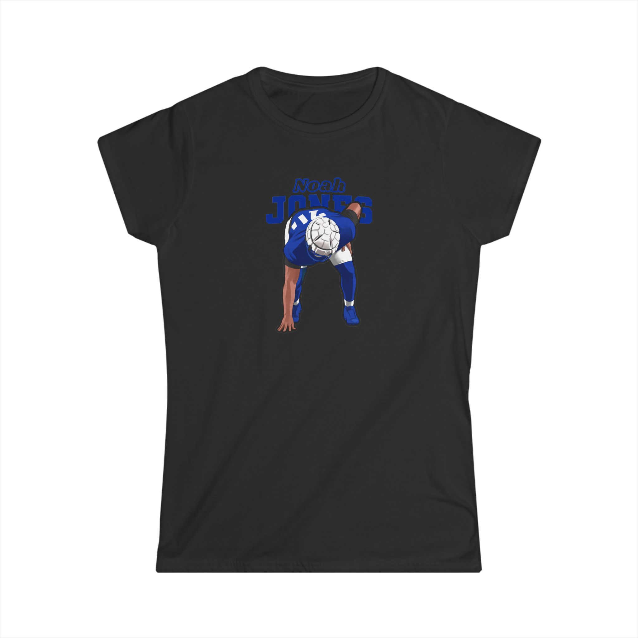 Women's Softstyle Tee — character_name_arch in Black