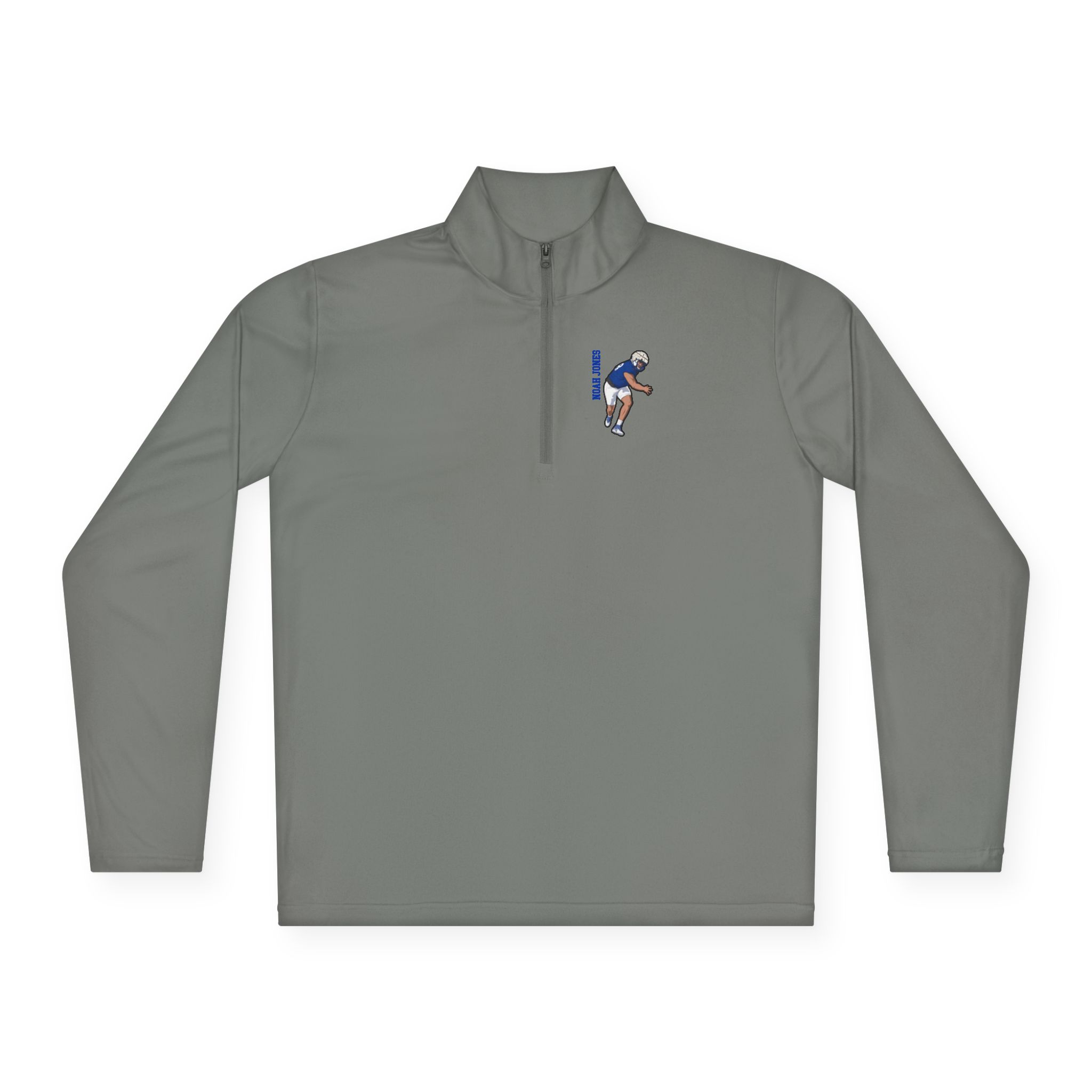 Q-Zip Pullover — character_name_vertical in Grey