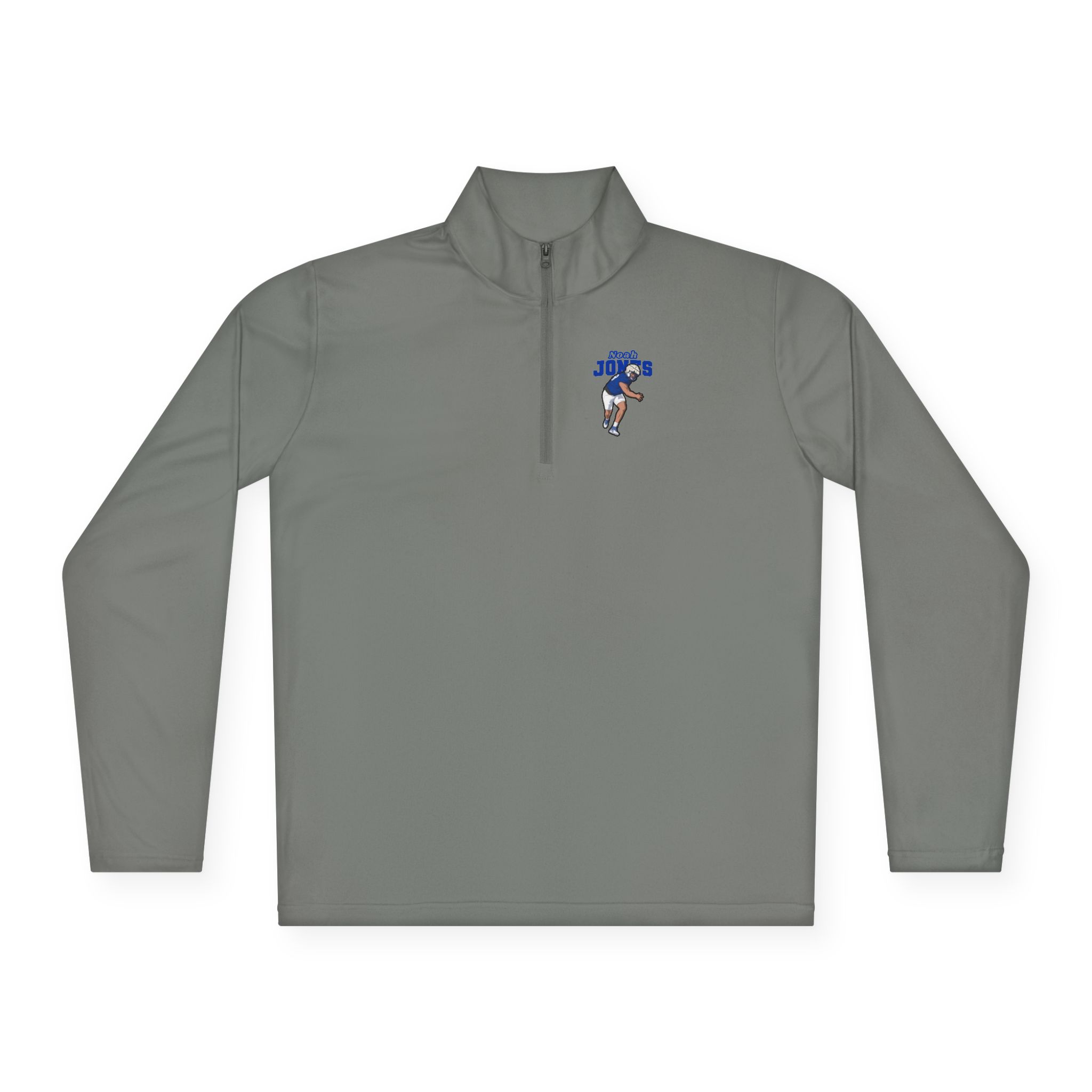 Q-Zip Pullover — character_name_arch in Grey