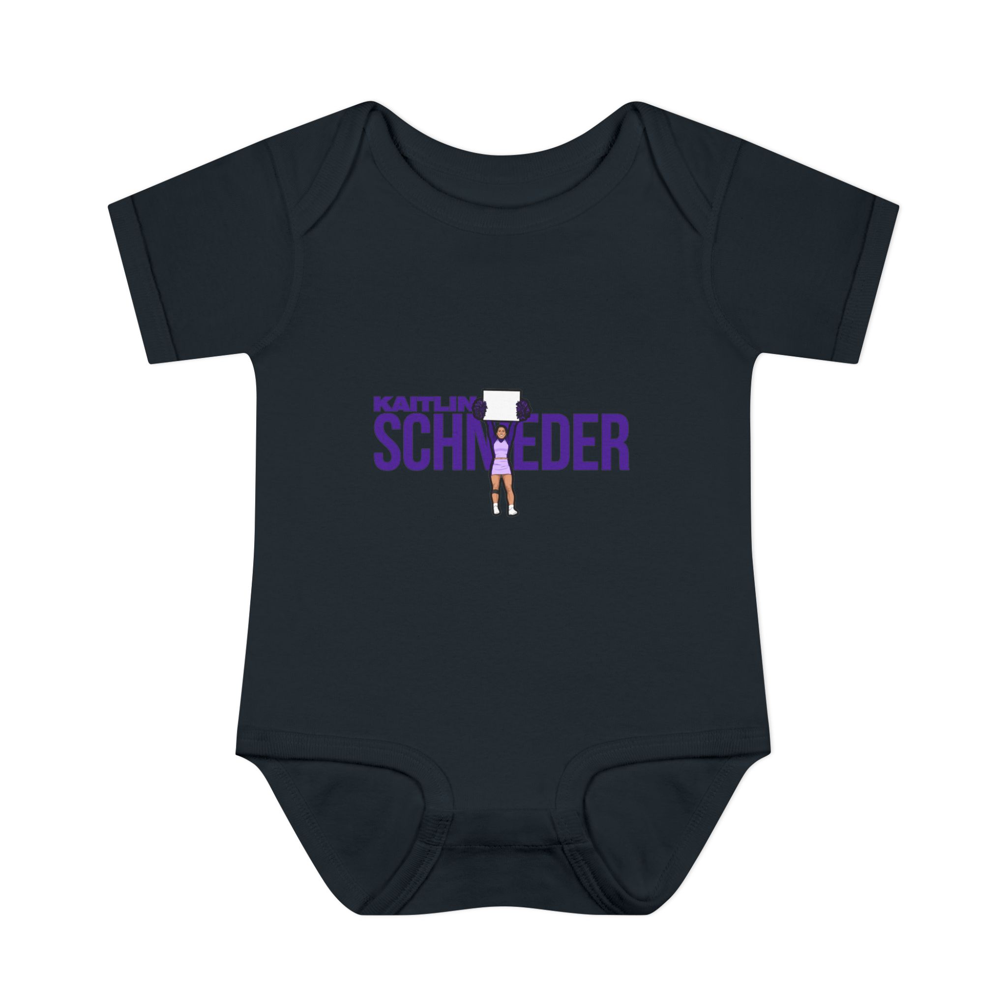 Baby Onesie — character_player_name in Black