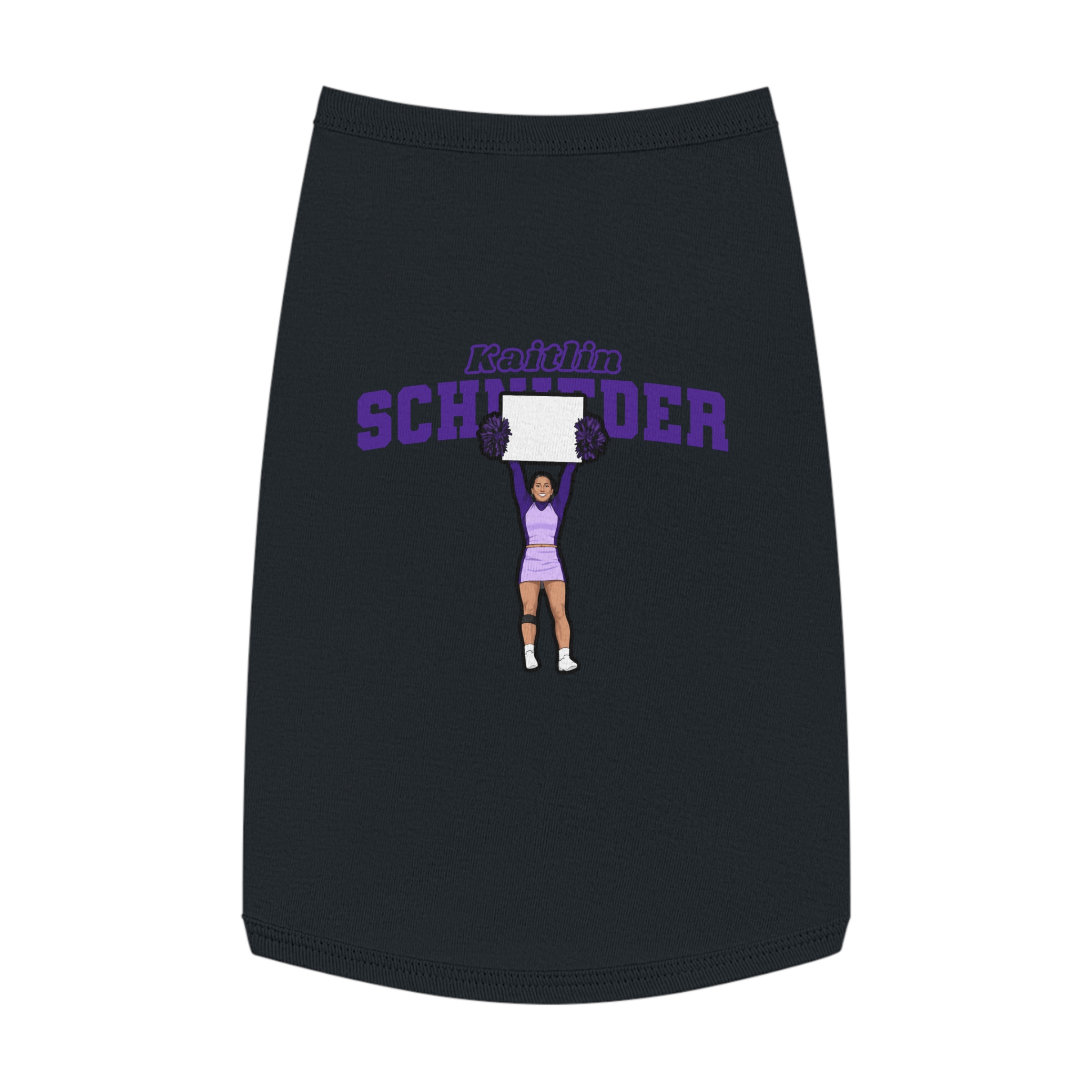 Pet Tank Top — character_name_arch in Black