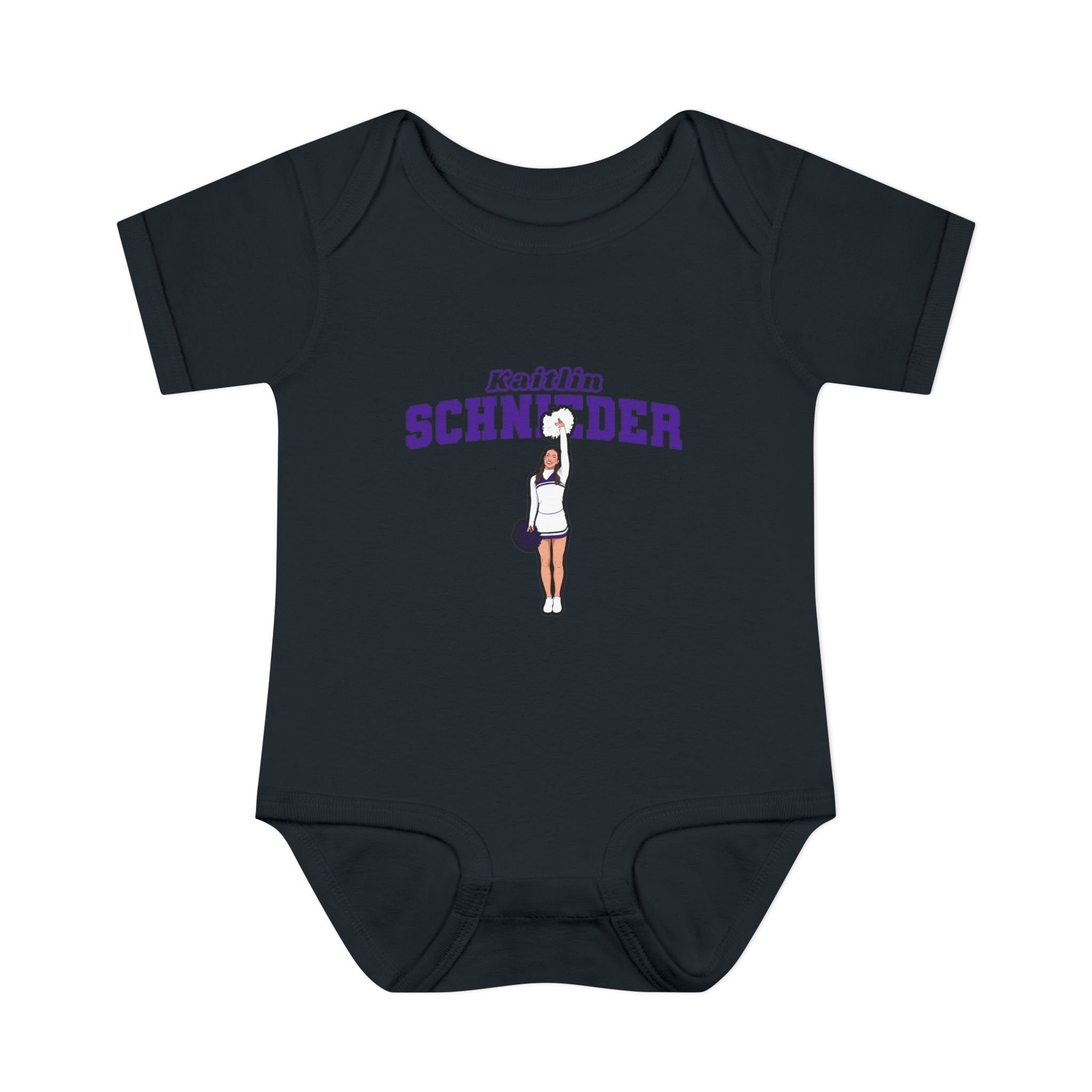 Baby Onesie — character_name_arch in Black