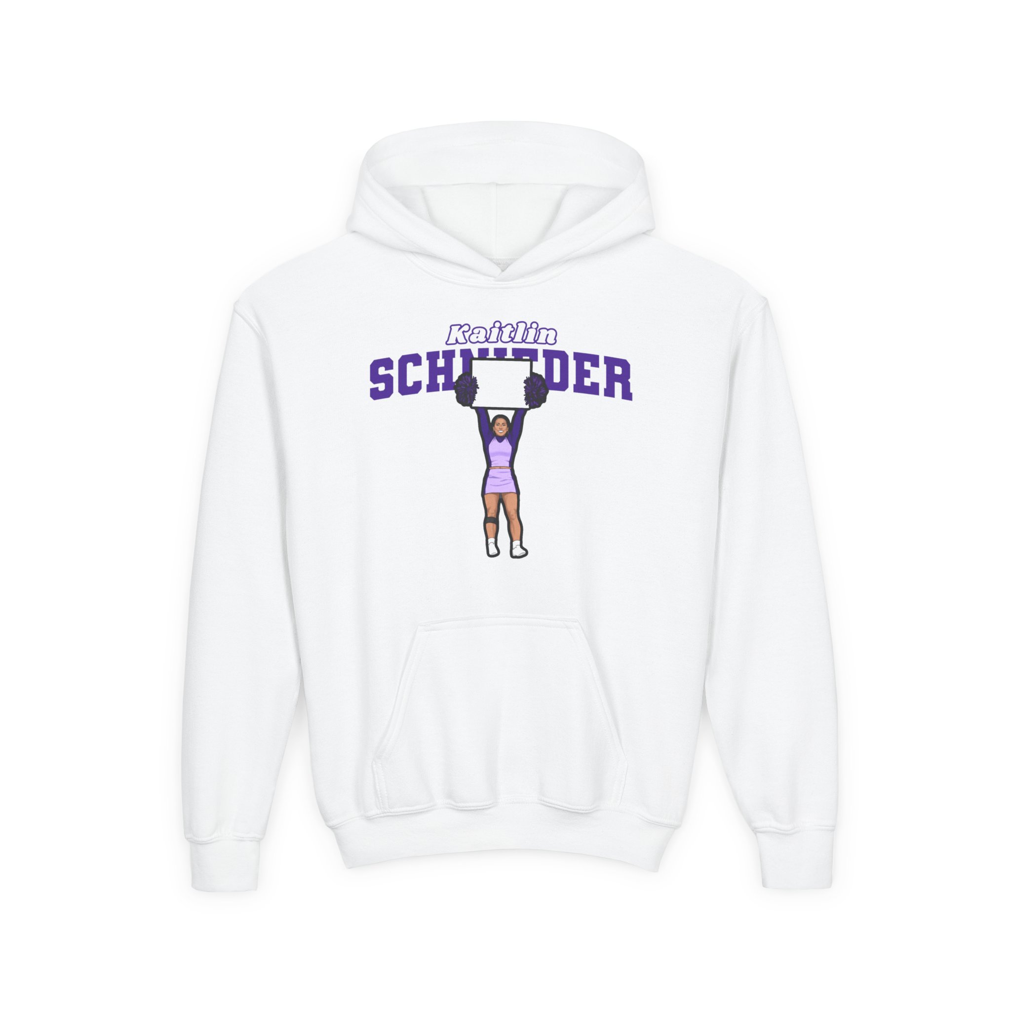 Youth Hoodie — character_name_arch in White