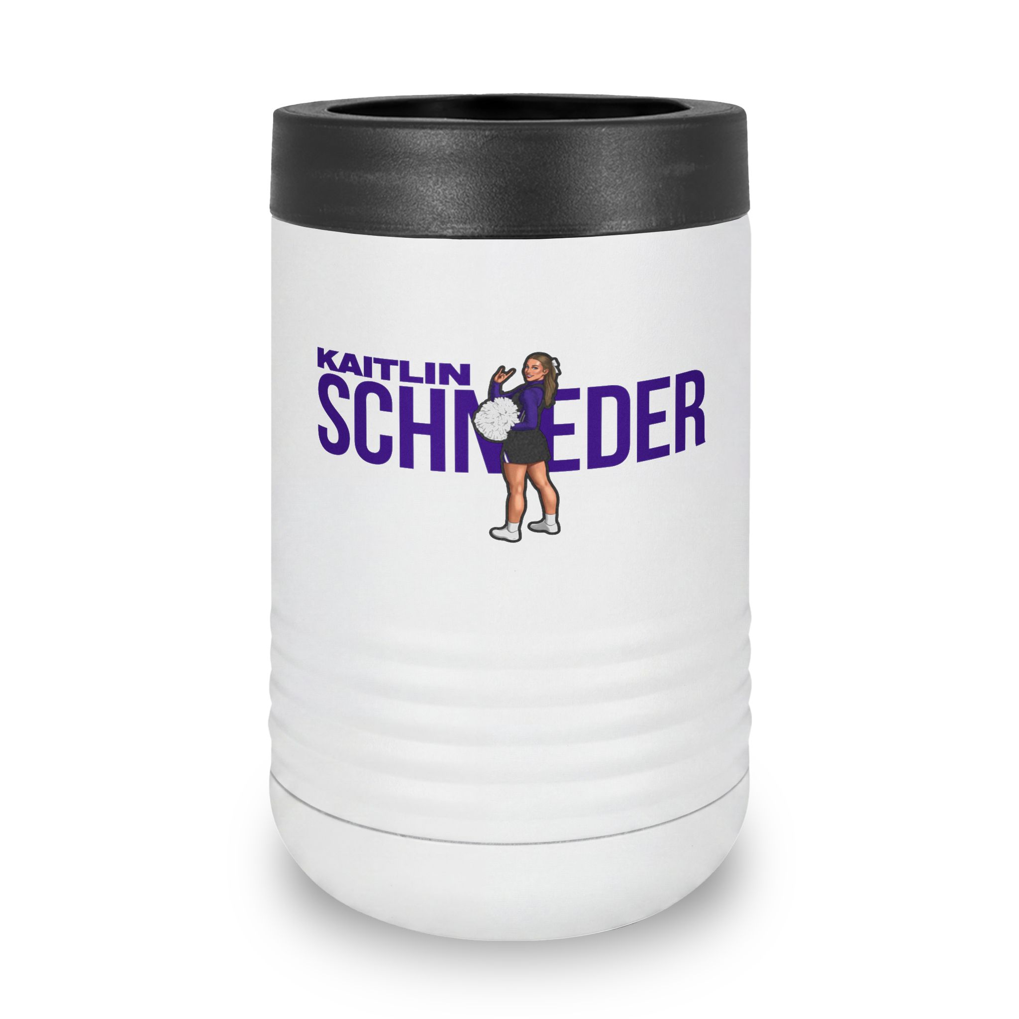 Stainless Can Cooler — character_player_name in White