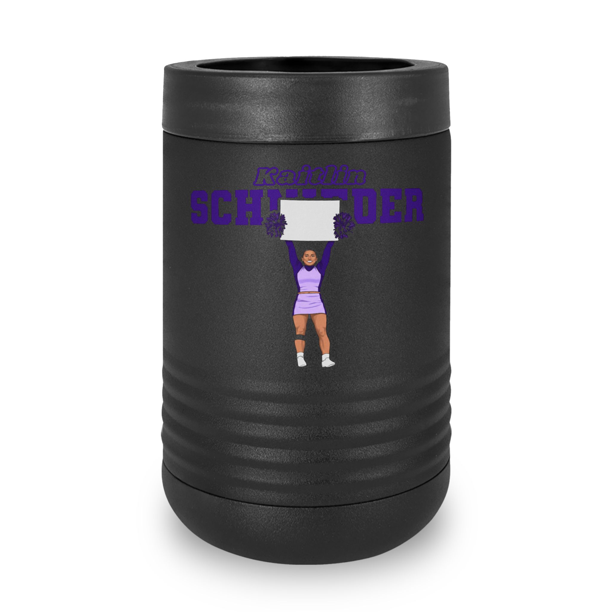 Stainless Can Cooler — character_name_arch in Black