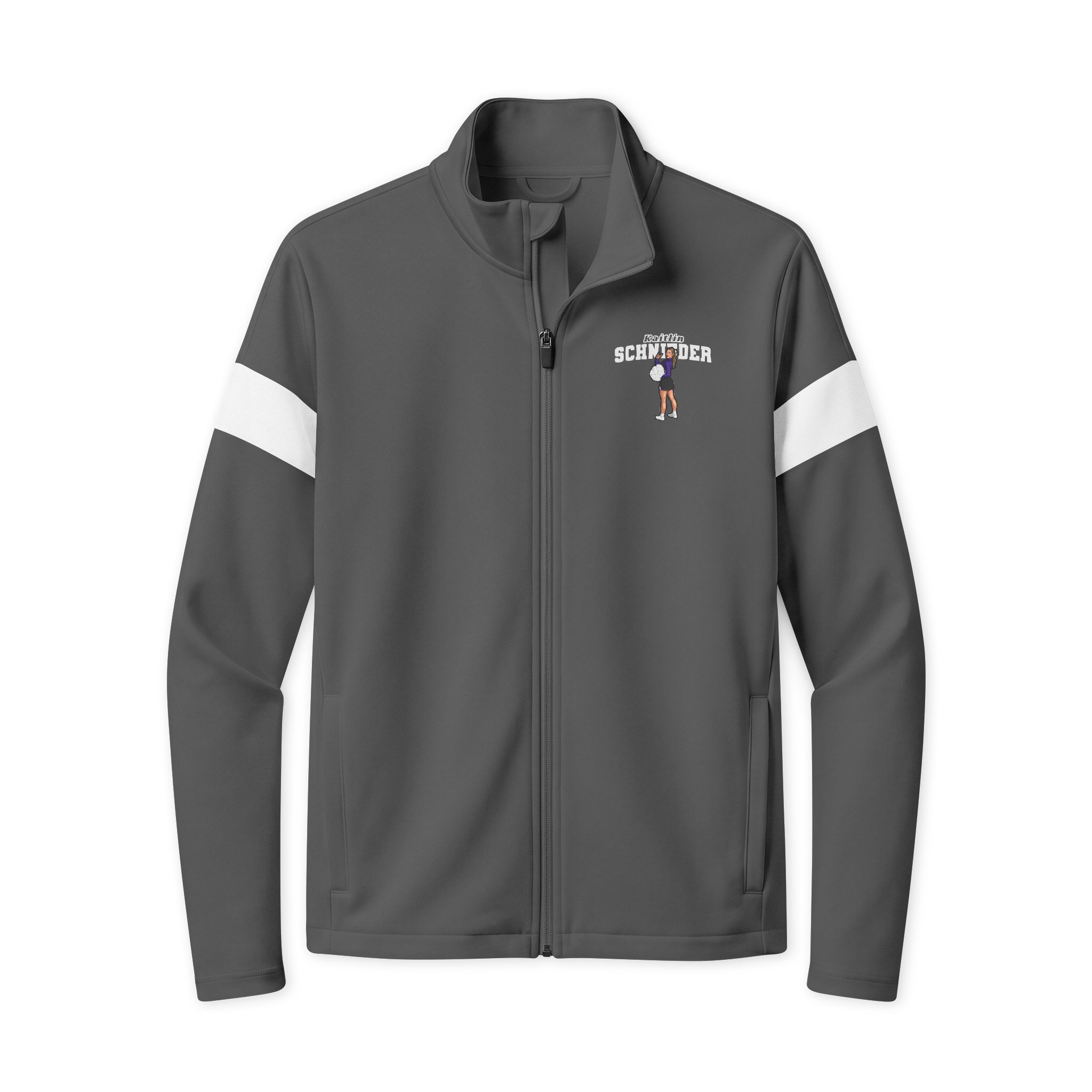 Travel Full-Zip Jacket — character_name_arch in Iron Grey/ White