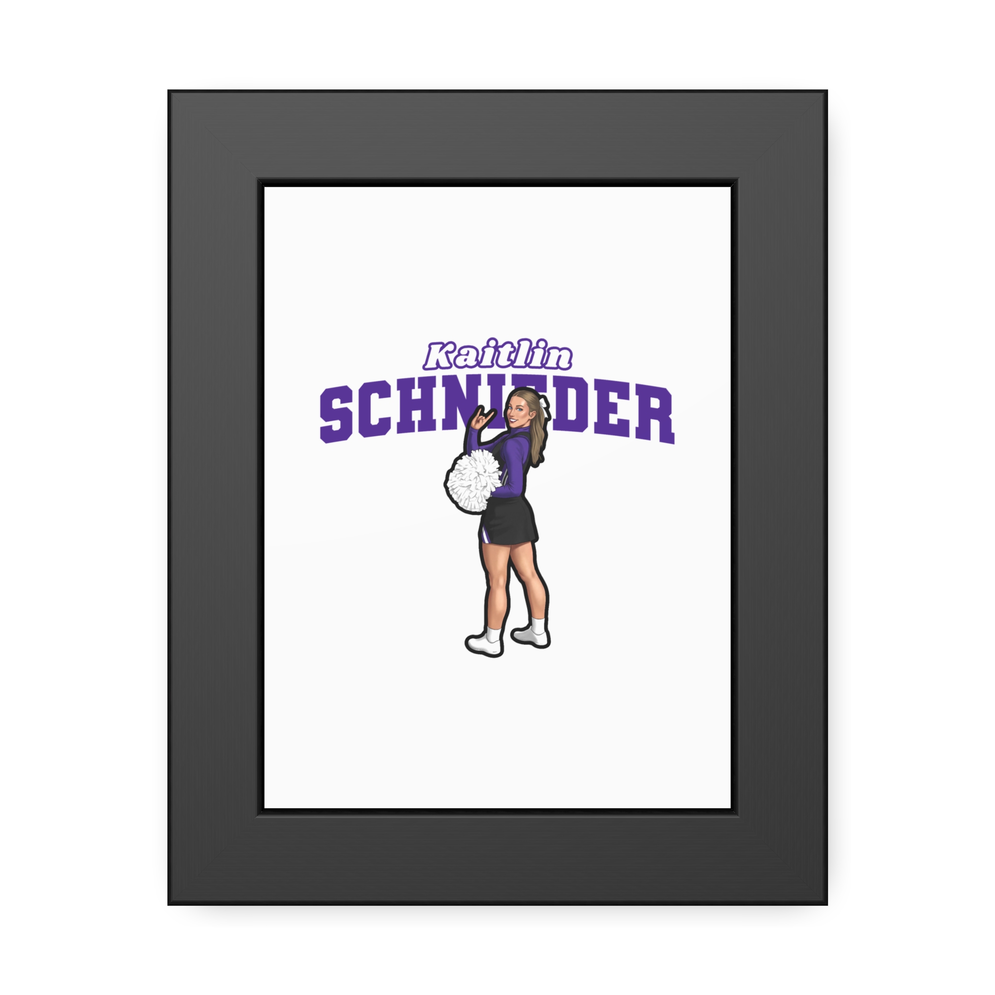 Framed Poster — character_name_arch in Black