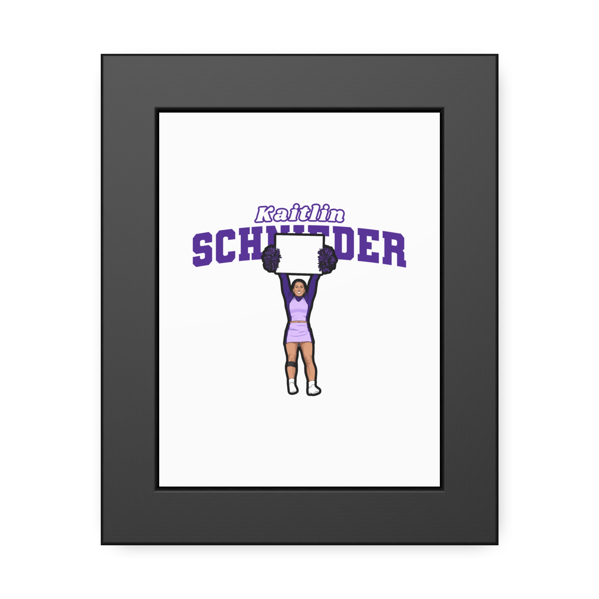 Framed Poster — character_name_arch in Black