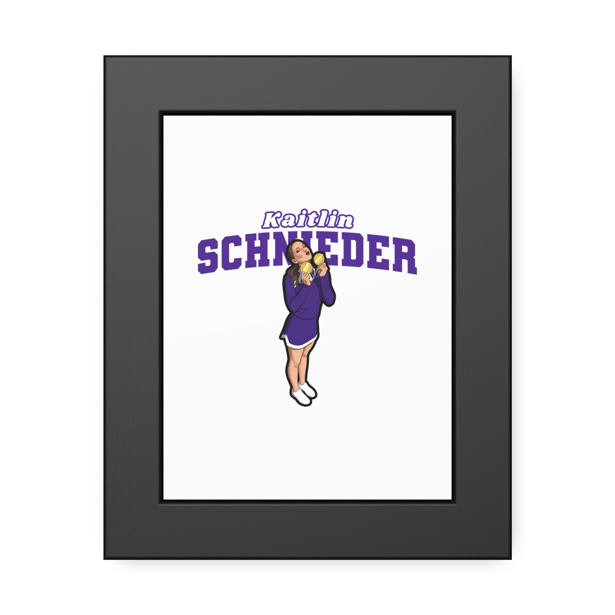 Framed Poster — character_name_arch in Black