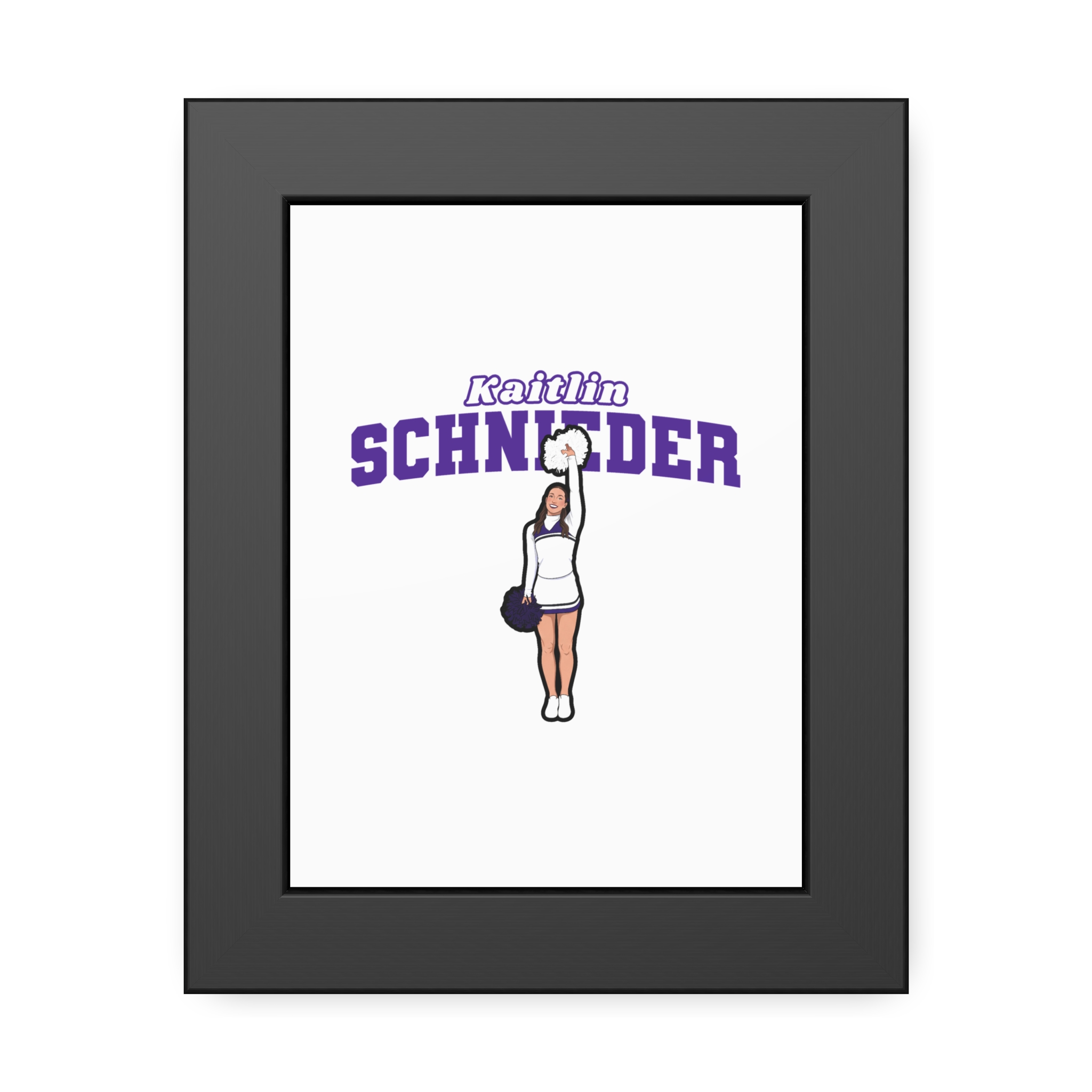 Framed Poster — character_name_arch in Black