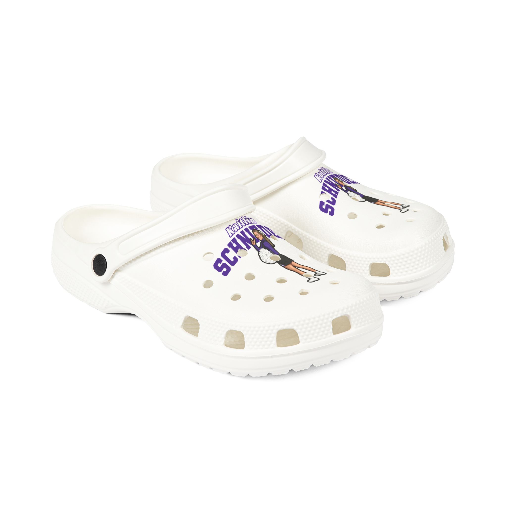 Rubber Clogs — character_name_arch in White