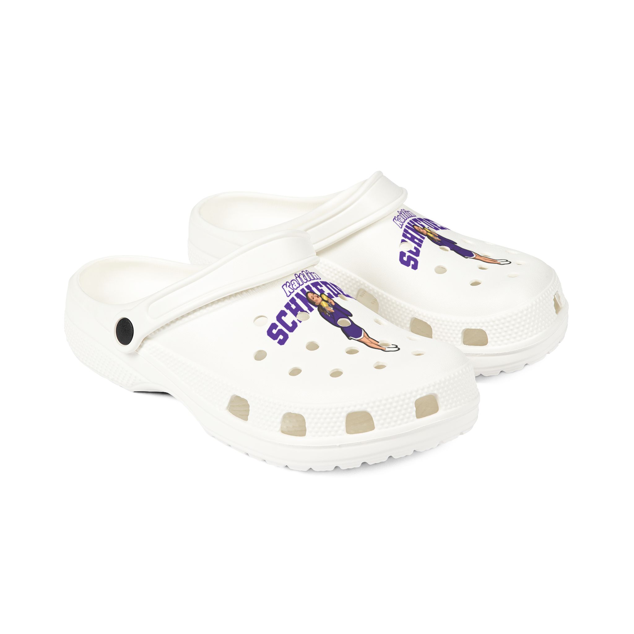 Rubber Clogs — character_name_arch in White