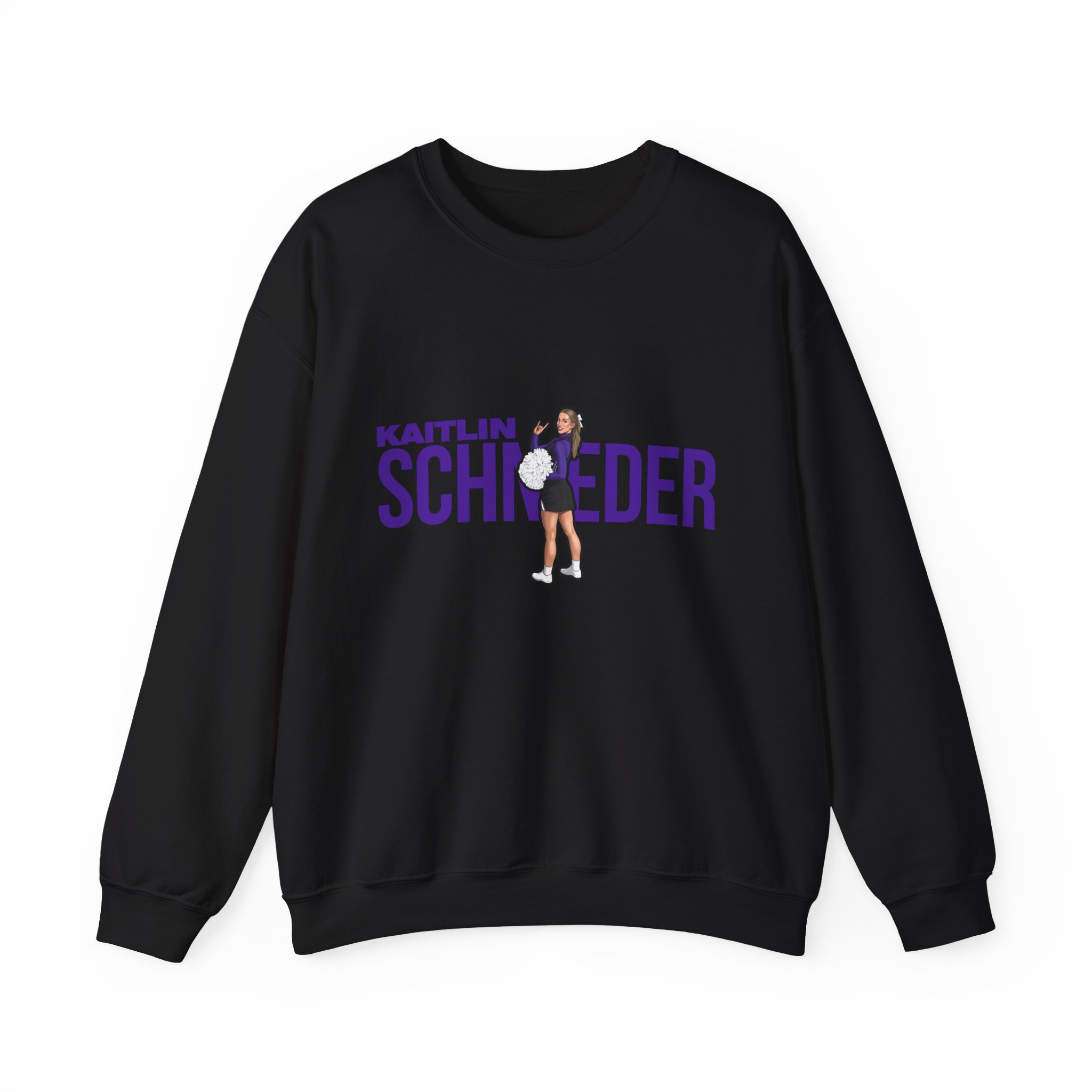 Crewneck Sweatshirt — character_player_name in Black