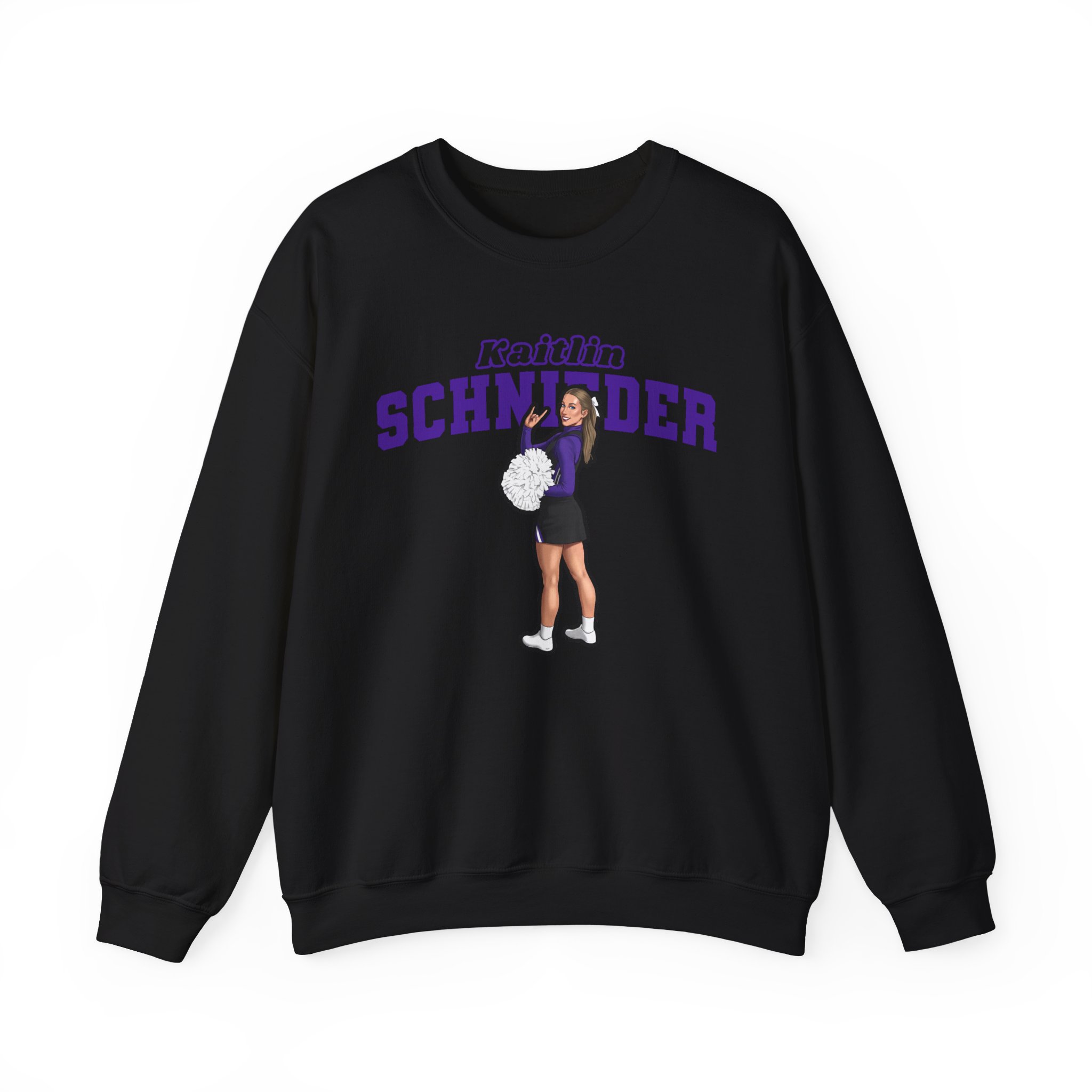 Crewneck Sweatshirt — character_name_arch in Black