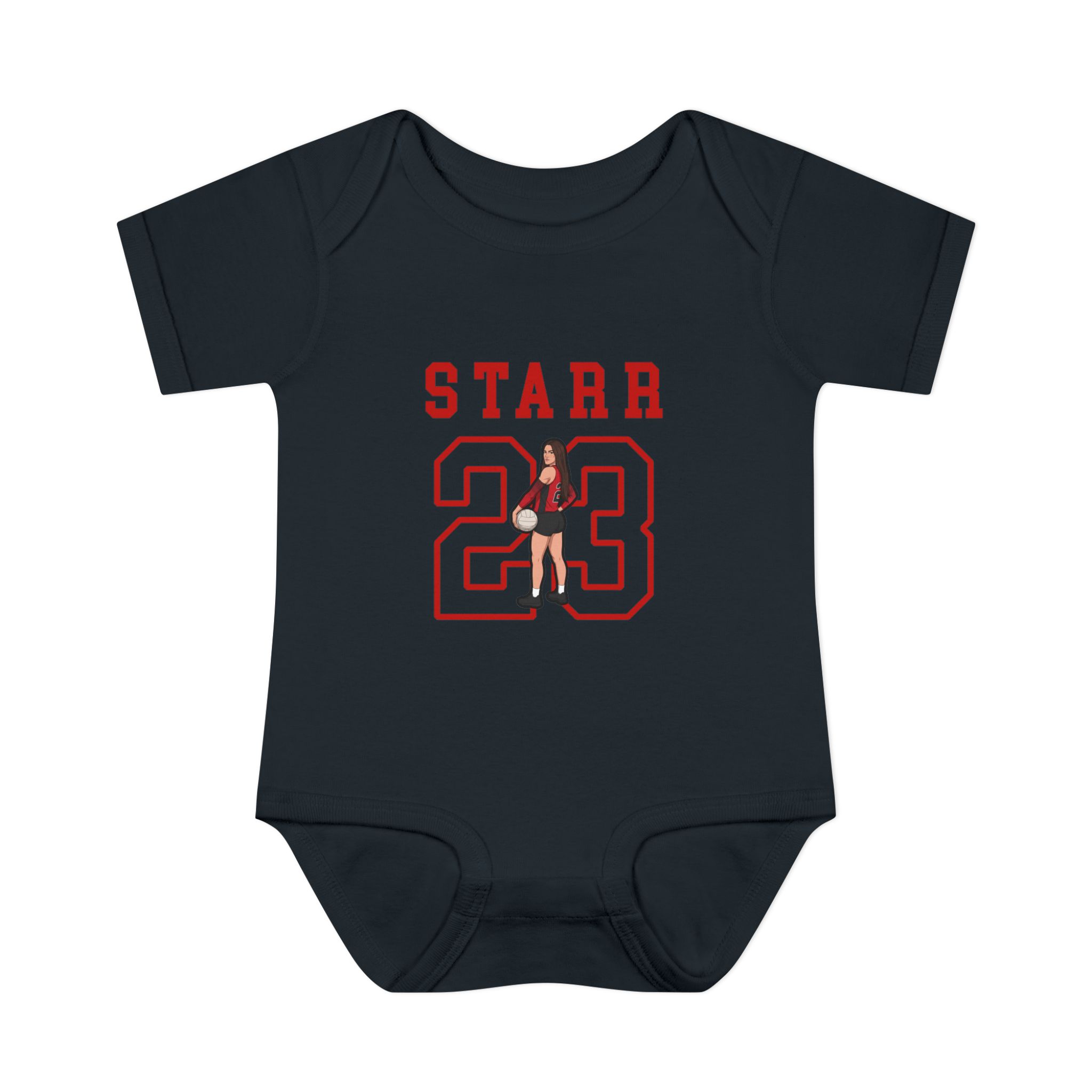 Baby Onesie — character_shirsey in Black