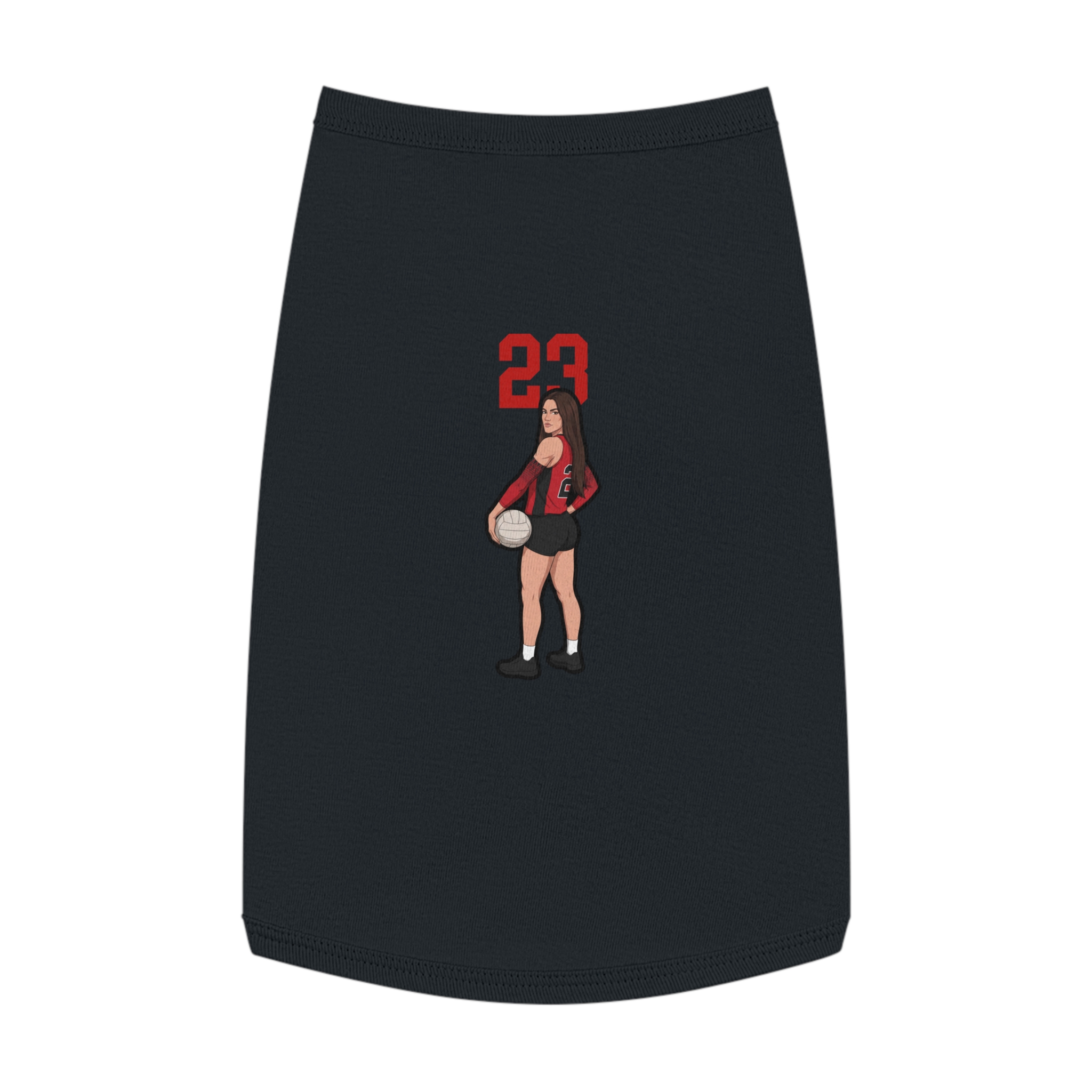 Pet Tank Top — character_number_top in Black