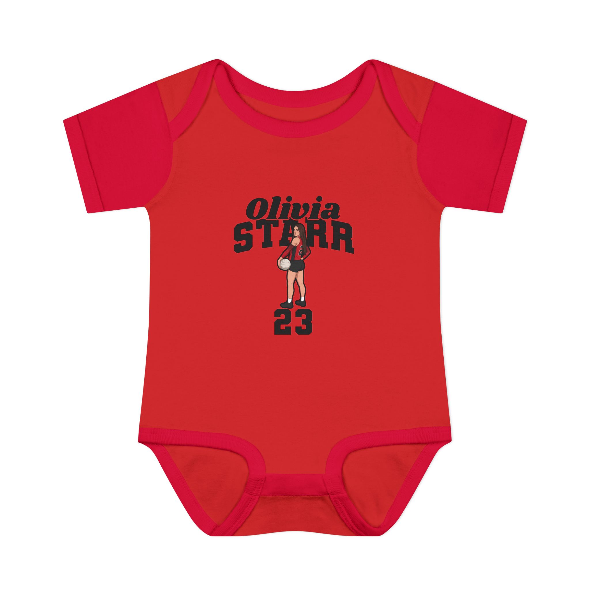 Baby Onesie — character_signature_arch in Red