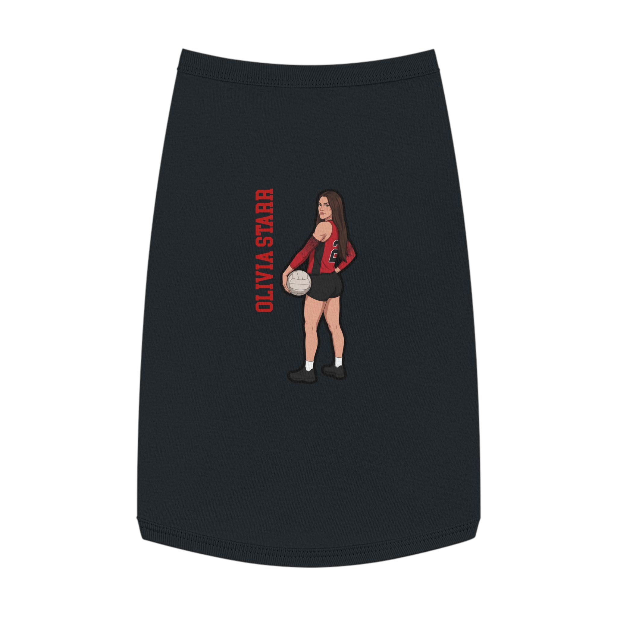 Pet Tank Top — character_name_vertical in White