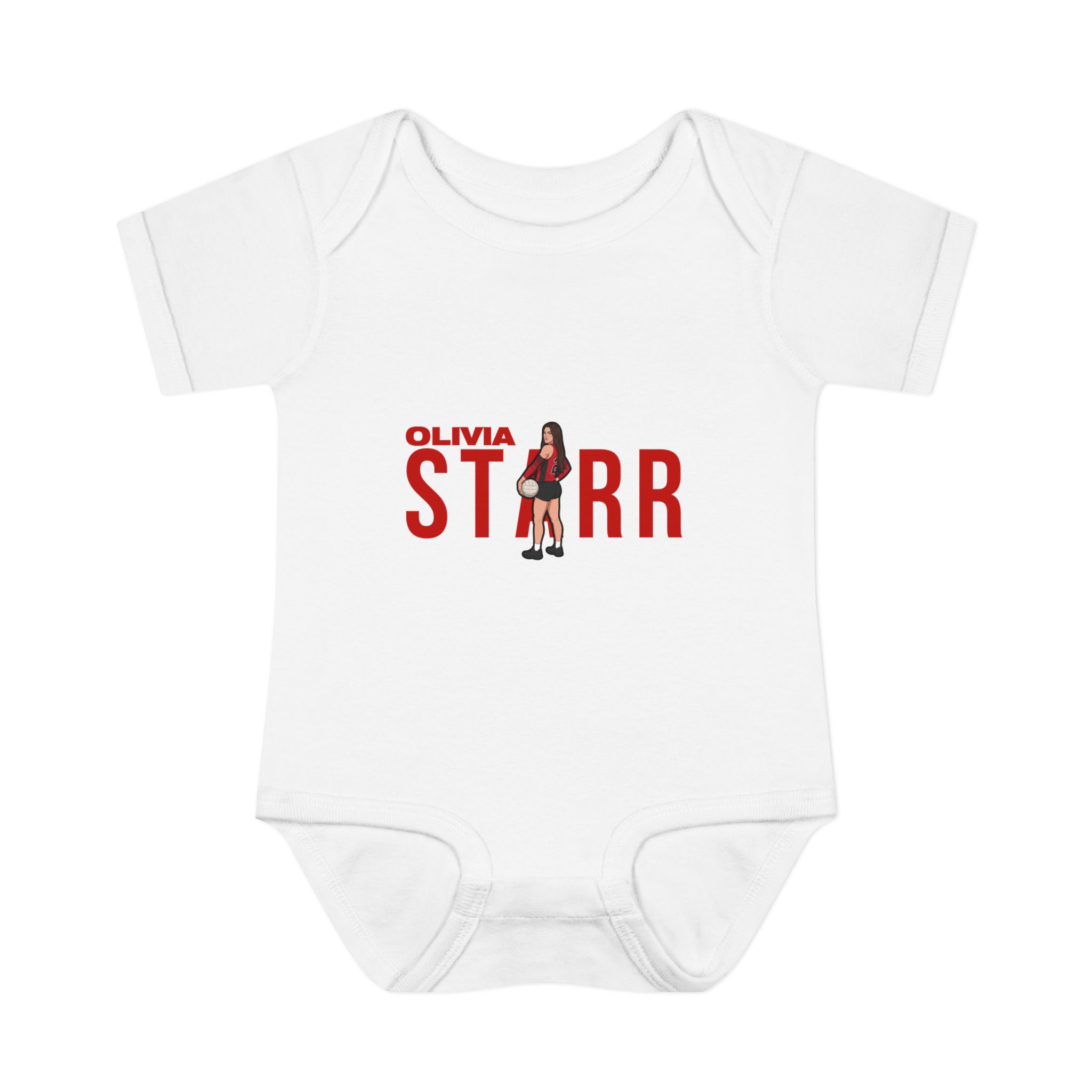 Baby Onesie — character_player_name in White