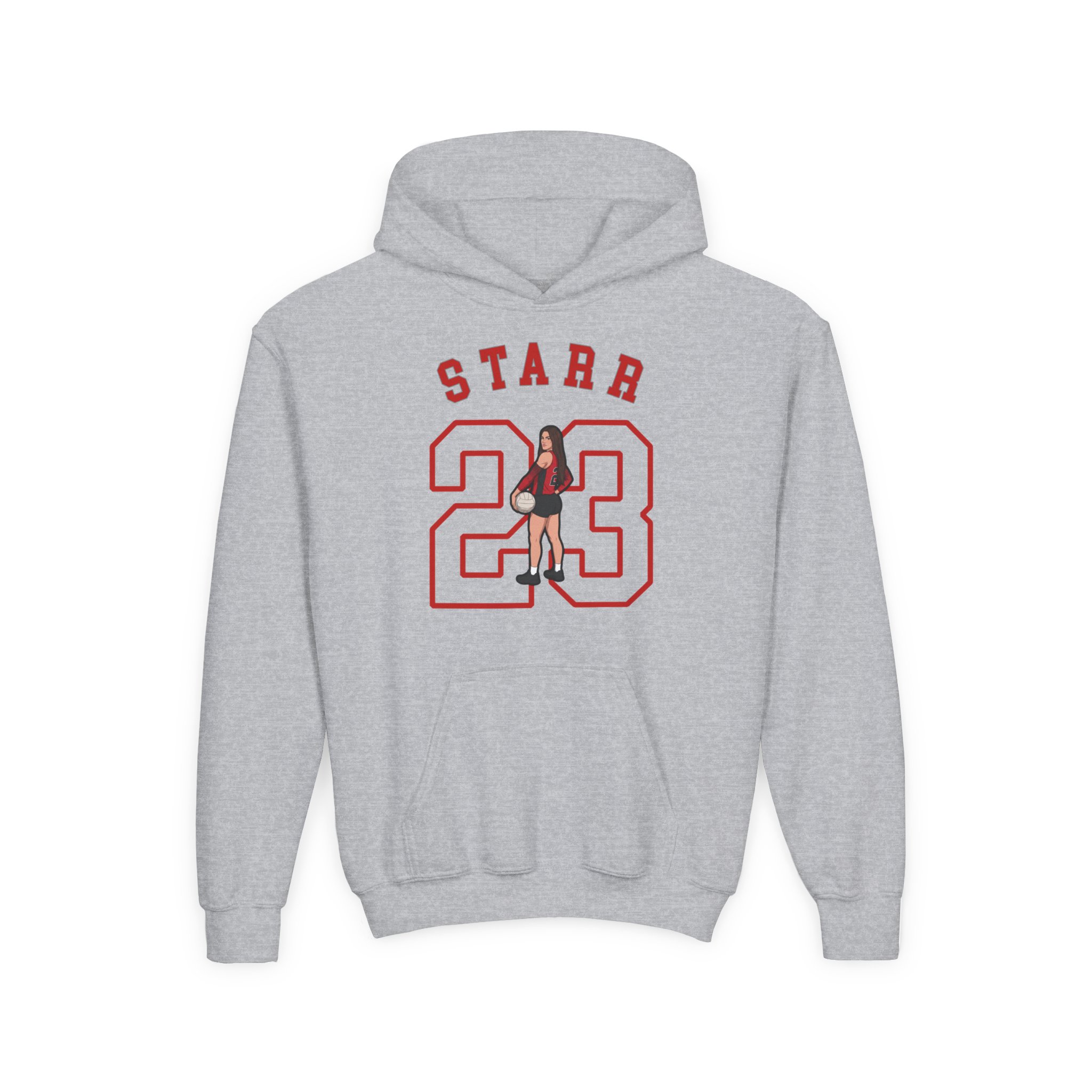 Youth Hoodie — character_shirsey_arch in Grey