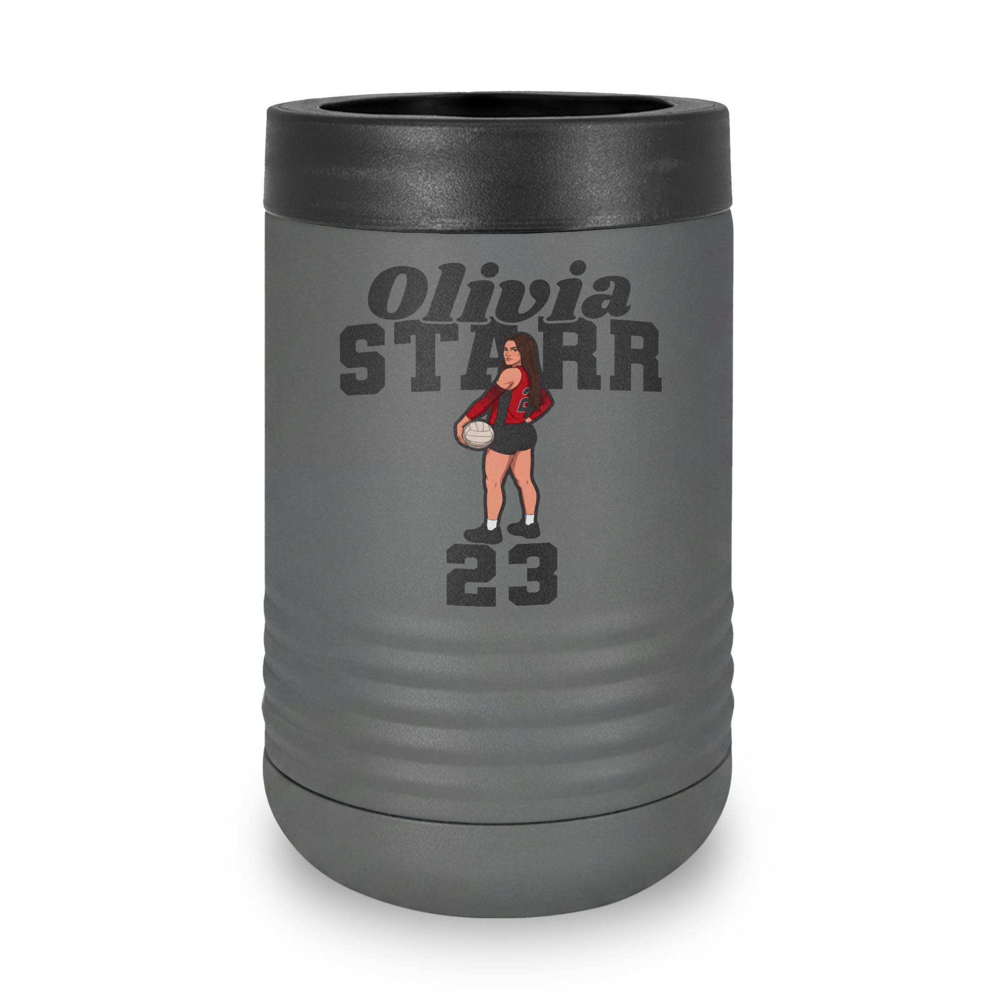 Stainless Can Cooler — character_signature_arch in Grey