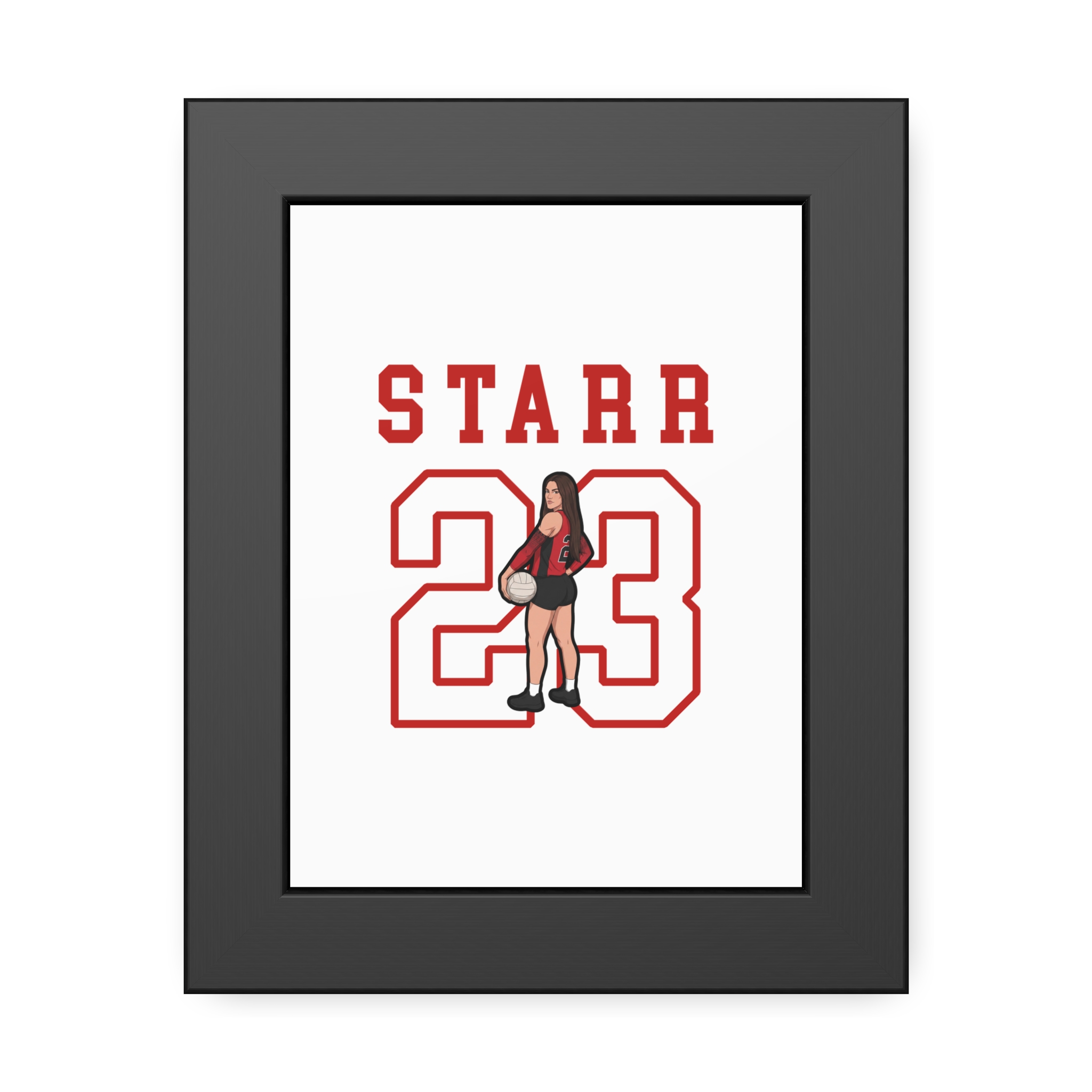 Framed Poster — character_shirsey in Black