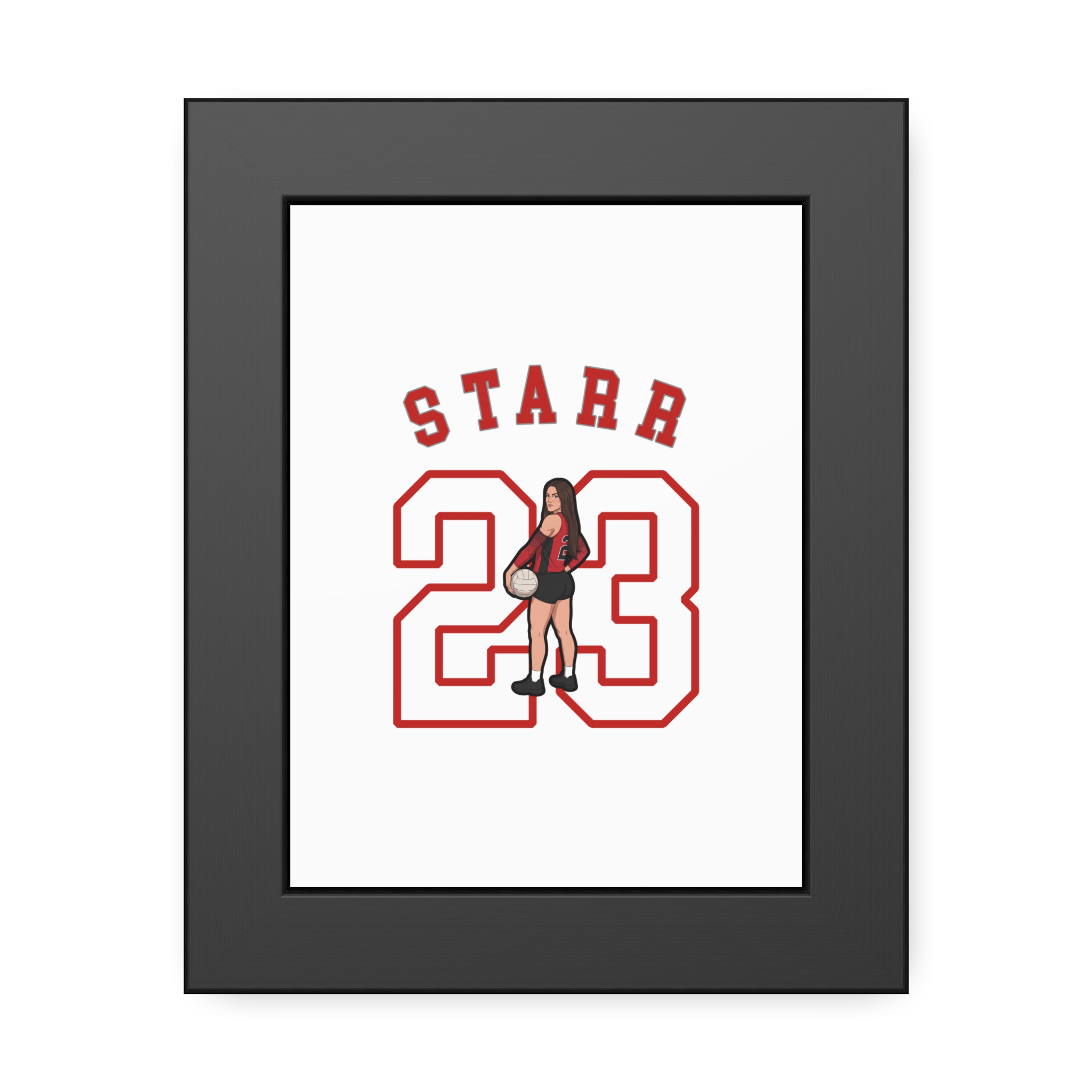 Framed Poster — character_shirsey_arch in Black