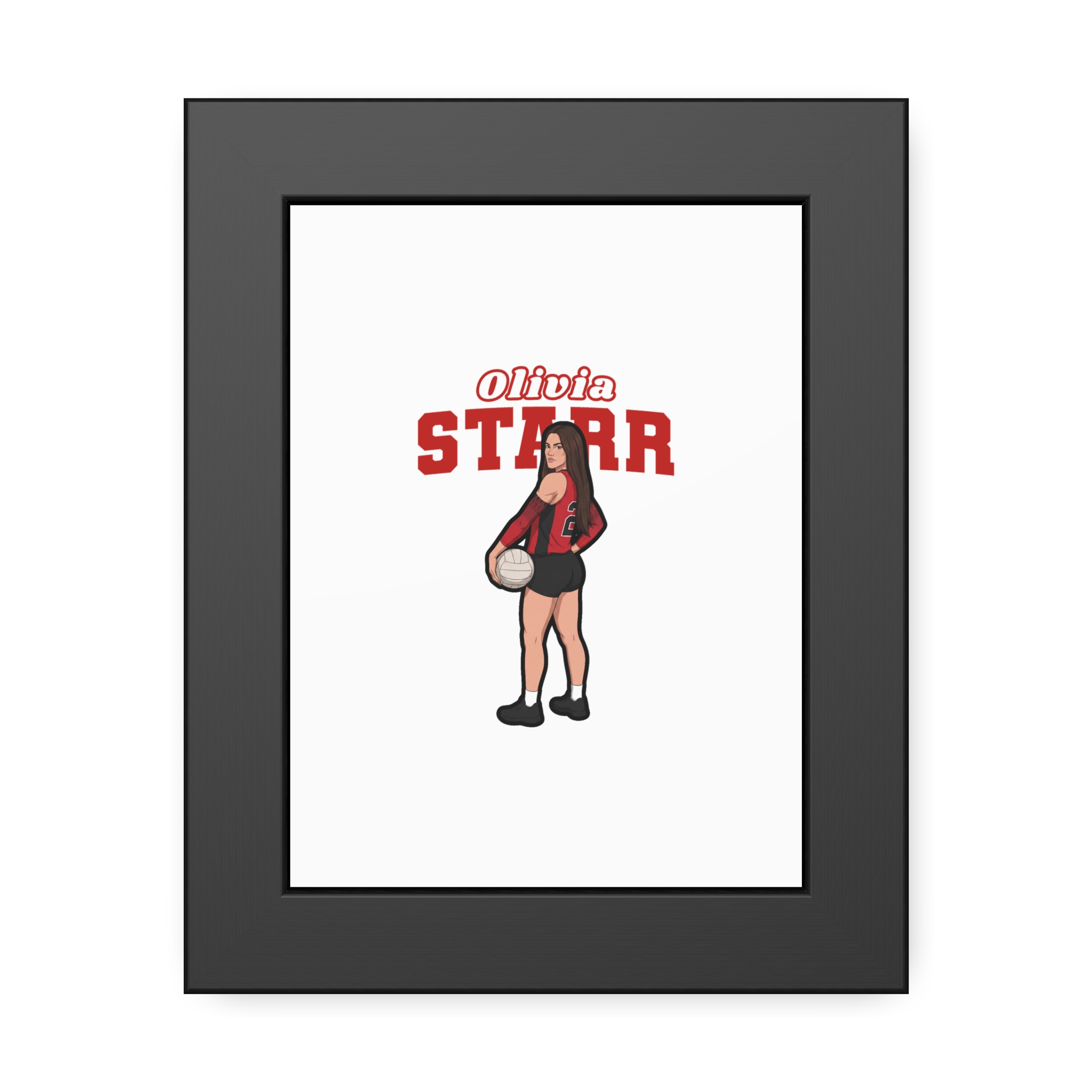 Framed Poster — character_name_arch in Black