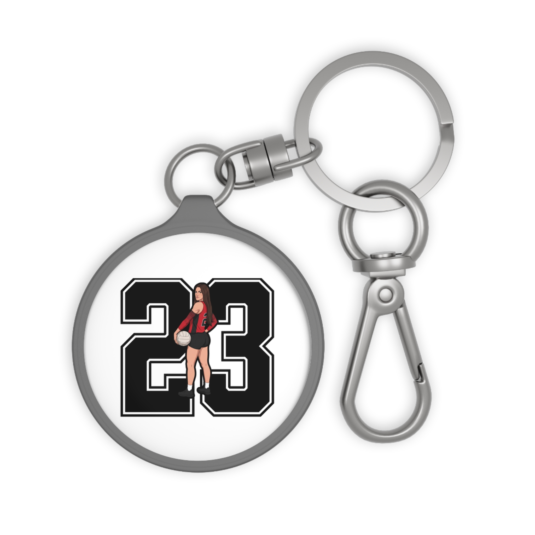 Keychain — character_number in Grey