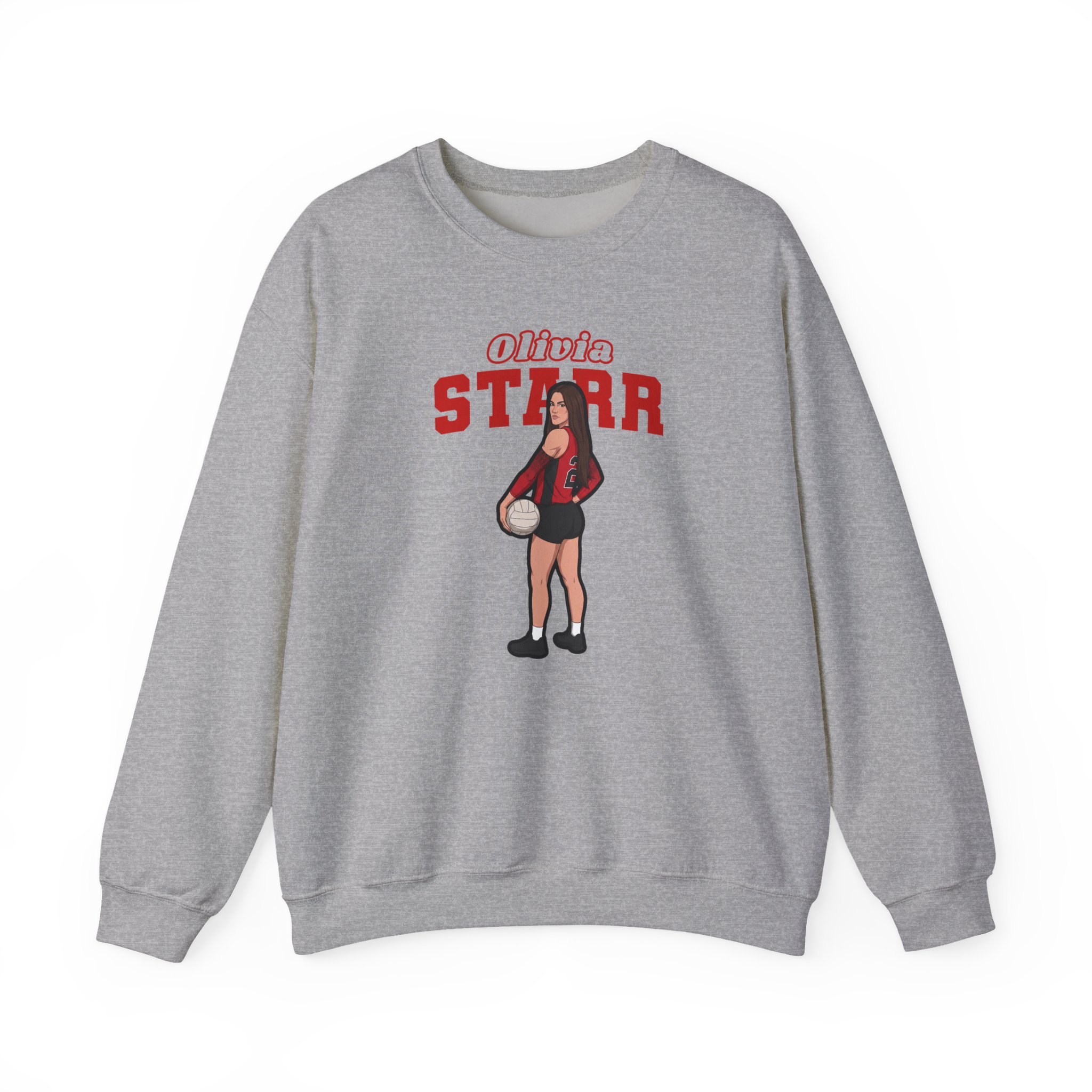 Crewneck Sweatshirt — character_name_arch in Grey