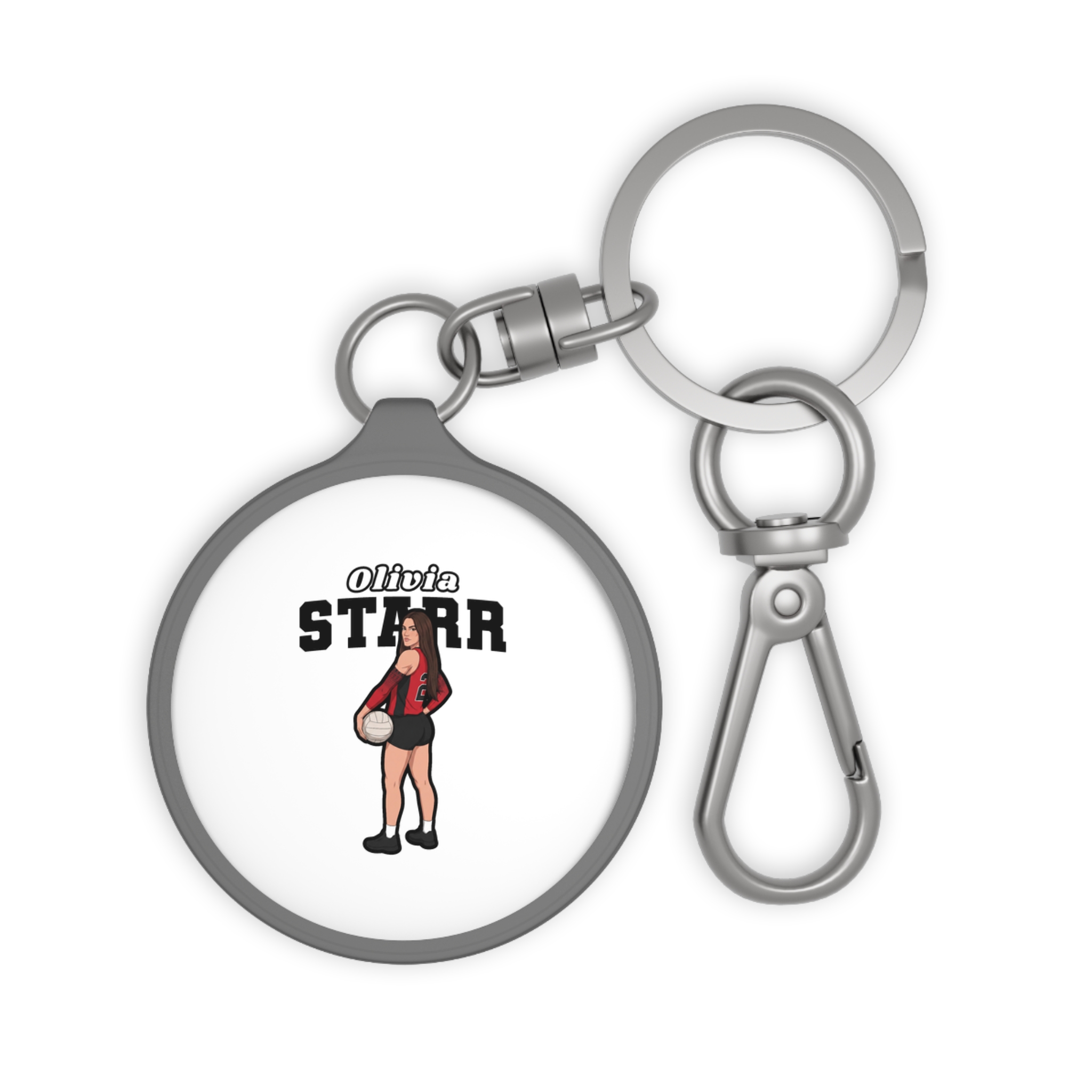 Keychain — character_name_arch in Grey