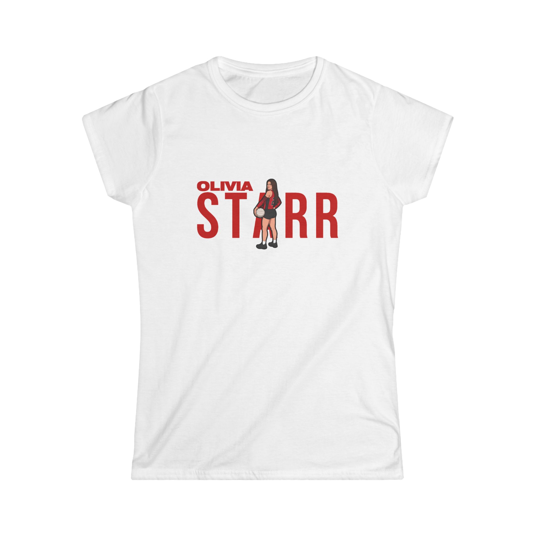 Women's Softstyle Tee — character_player_name in White