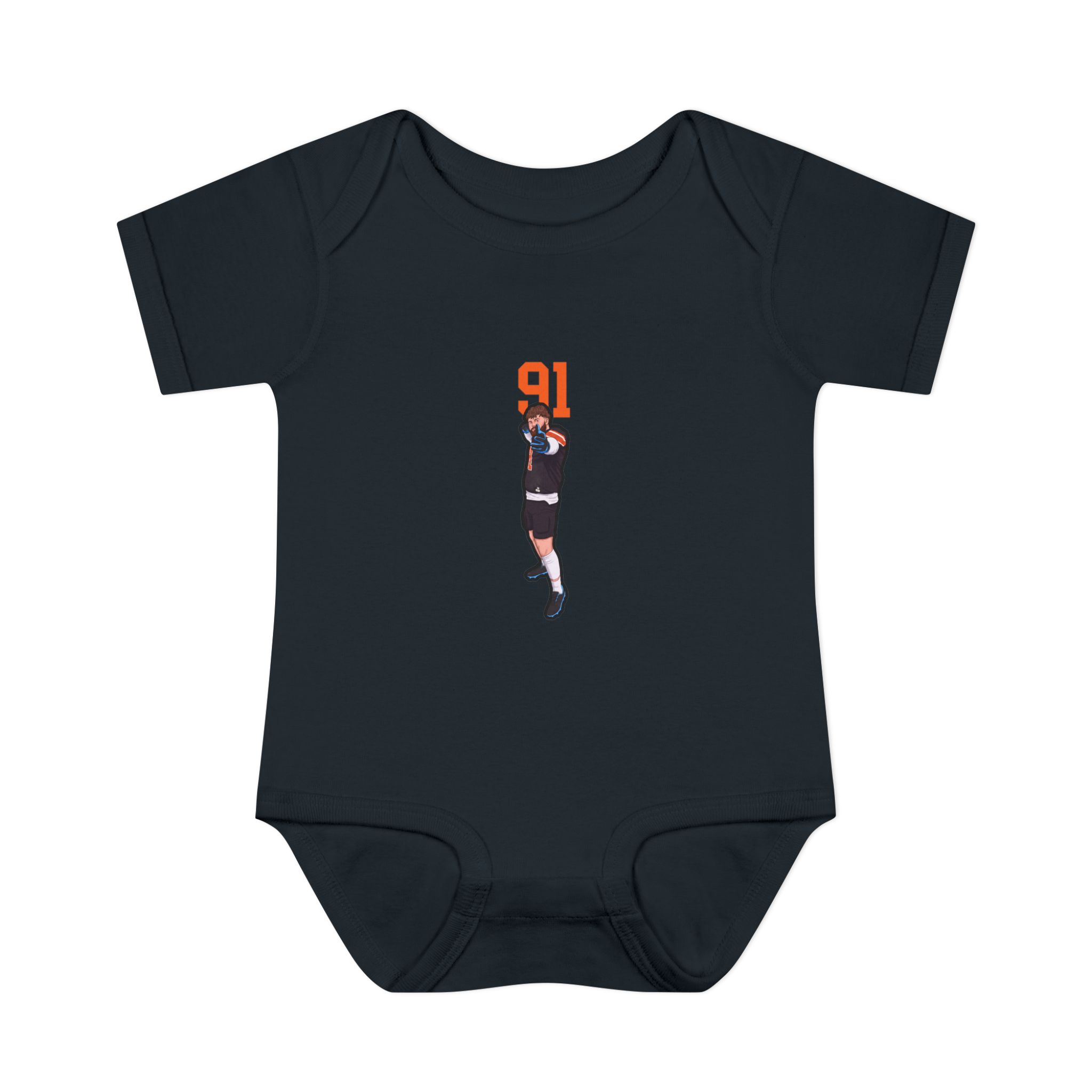 Baby Onesie — character_number_top in Black