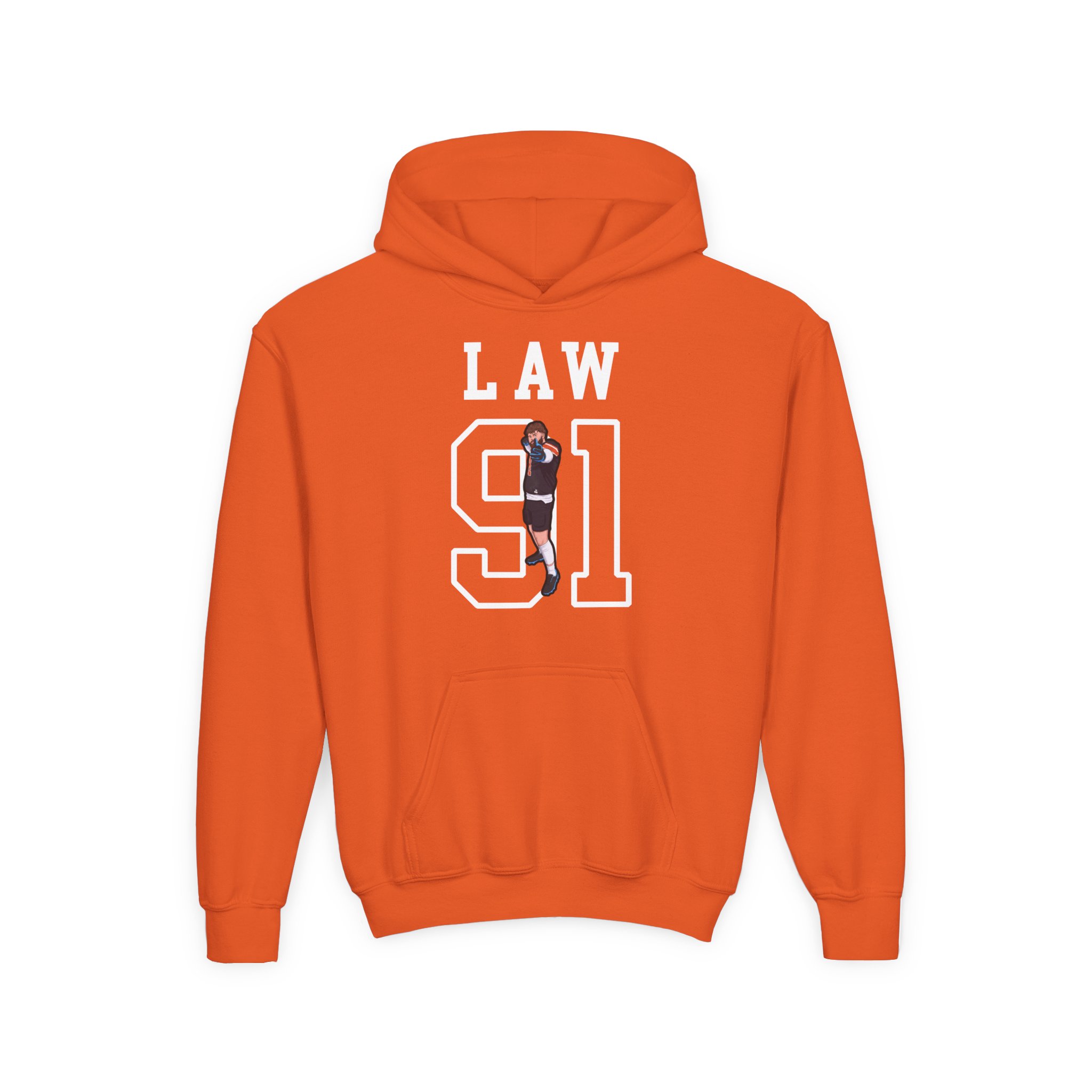 Youth Hoodie — character_shirsey in Orange