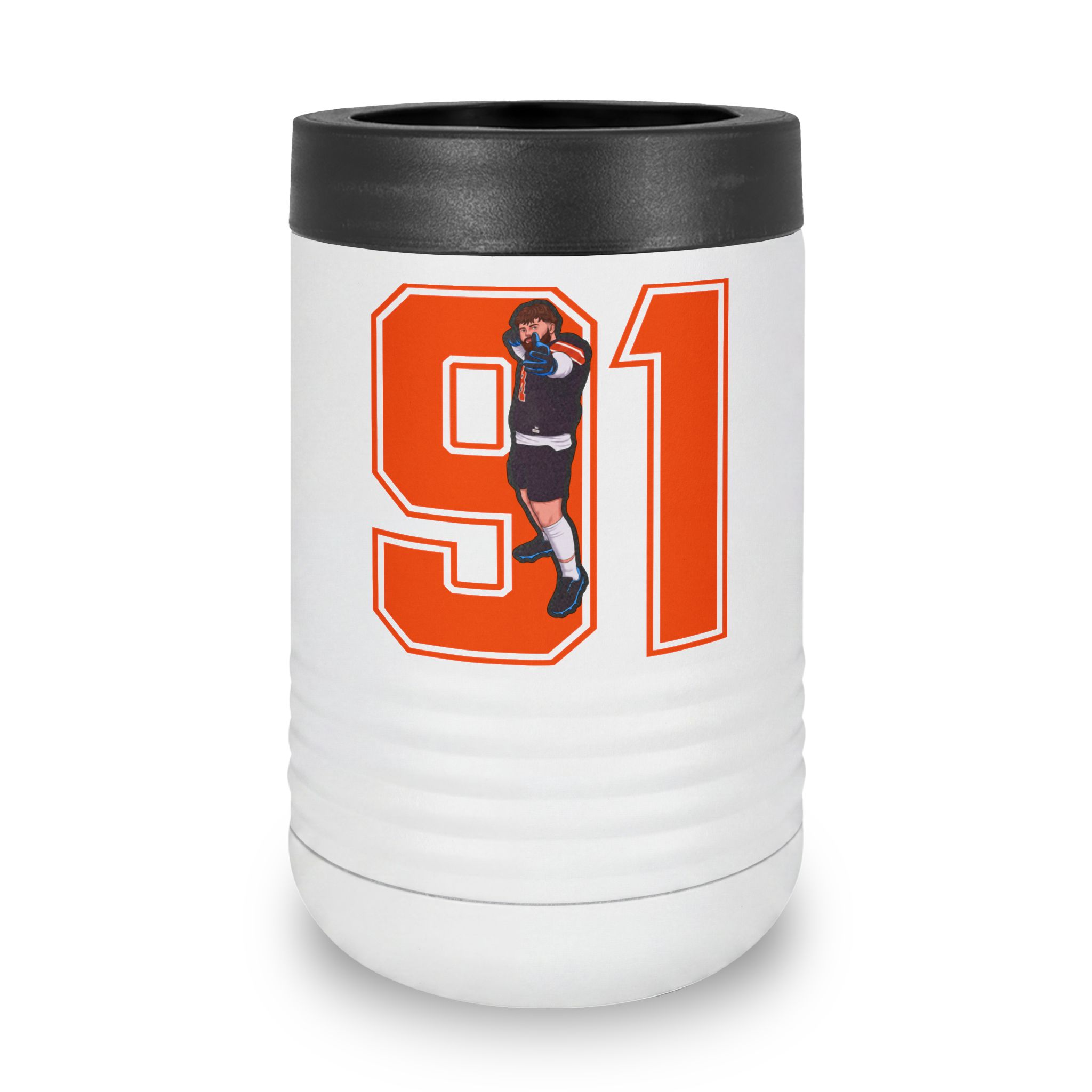 Stainless Can Cooler — character_number in White