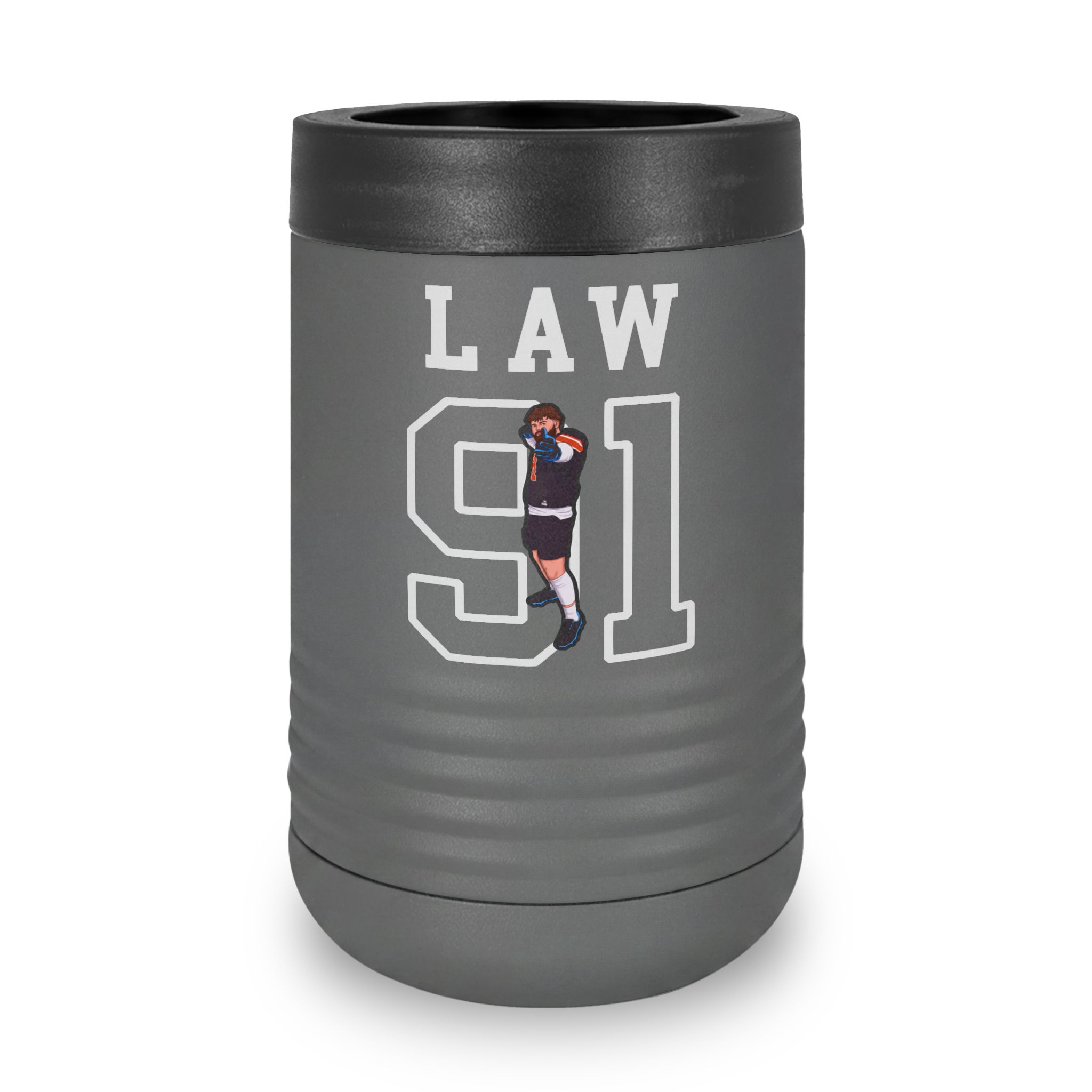 Stainless Can Cooler — character_shirsey in Grey