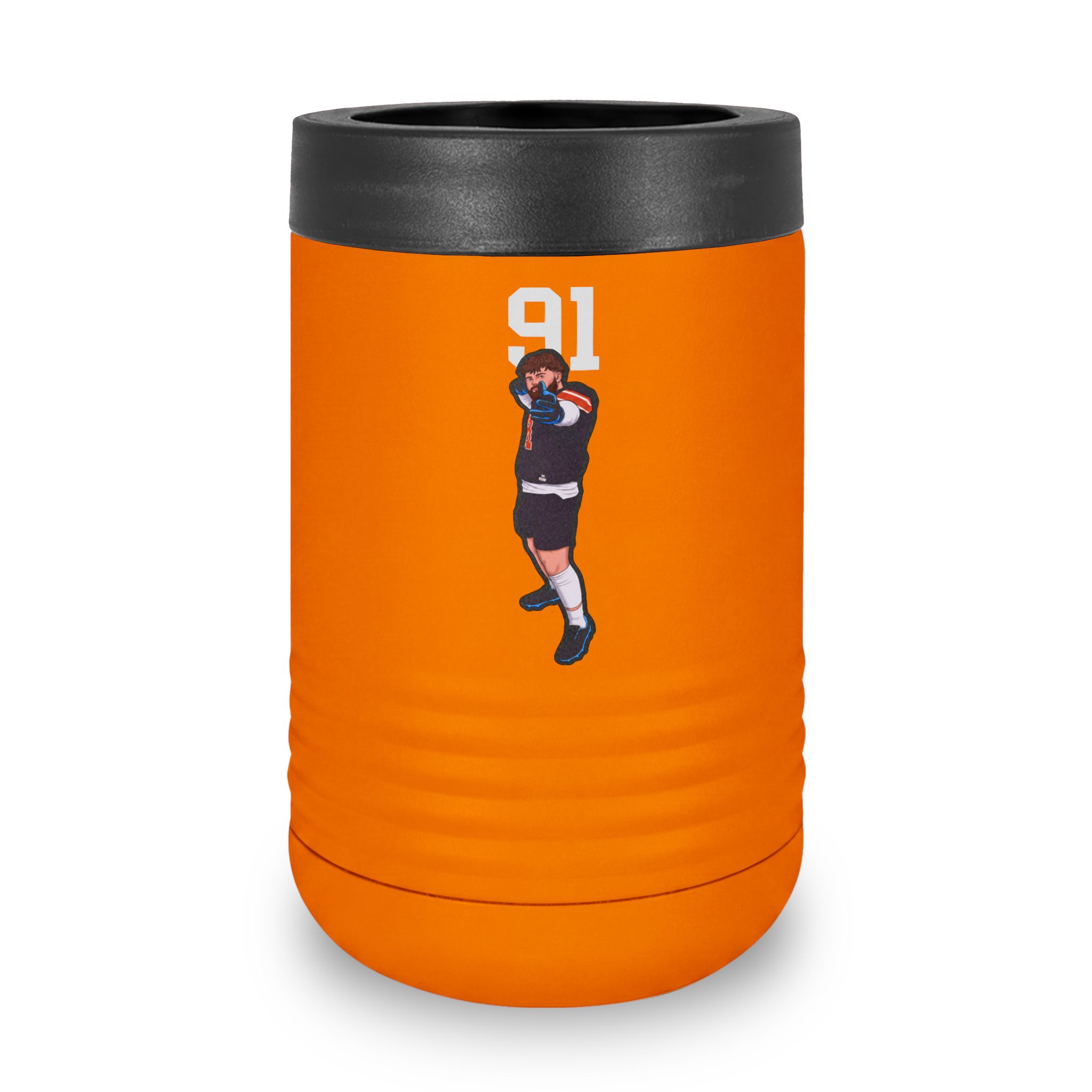 Stainless Can Cooler — character_number_top in Orange