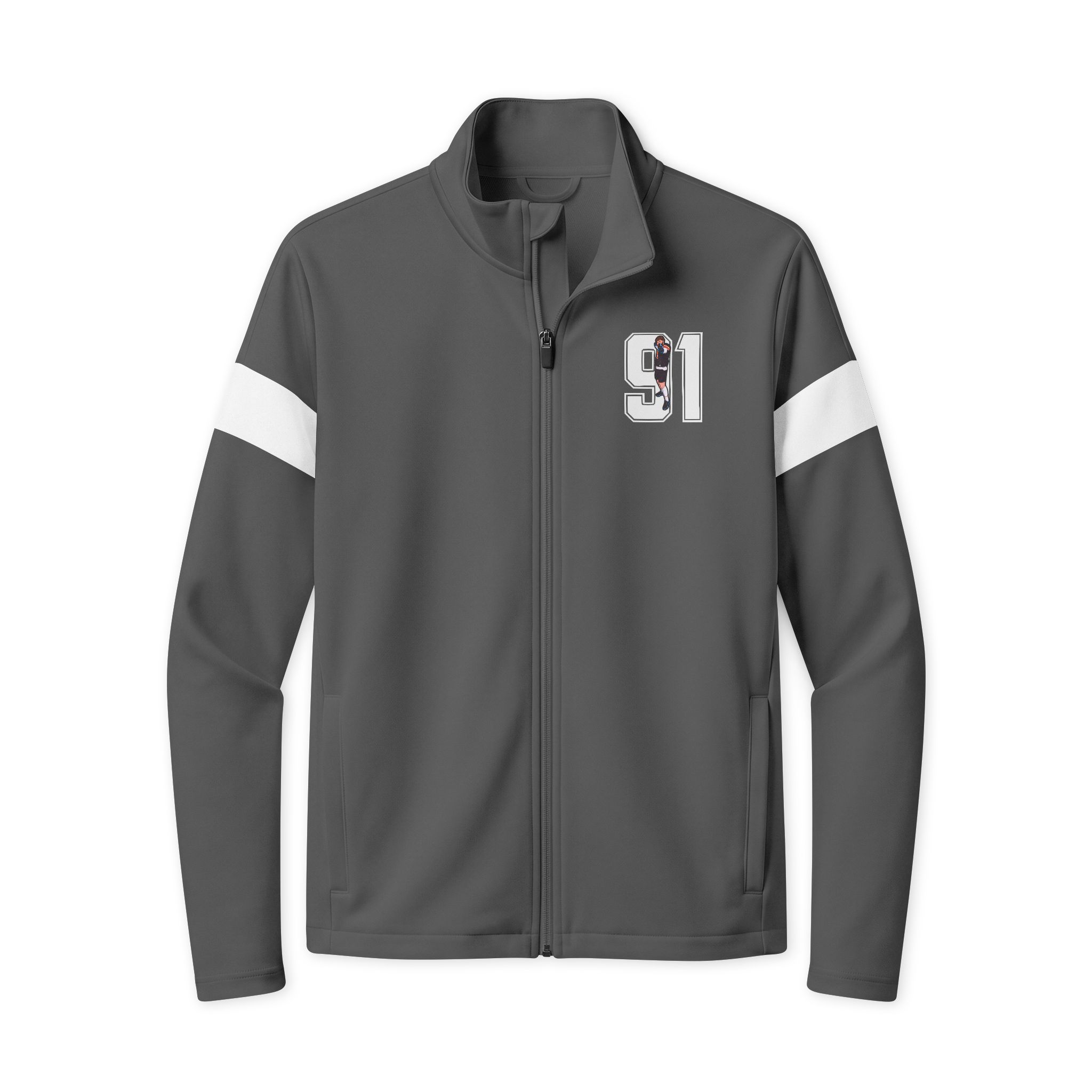 Travel Full-Zip Jacket — character_number in Iron Grey/ White