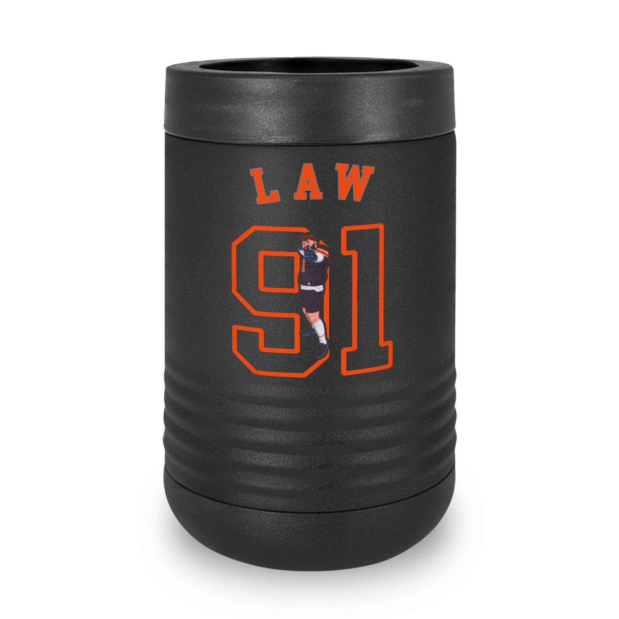 Stainless Can Cooler — character_shirsey_arch in Black