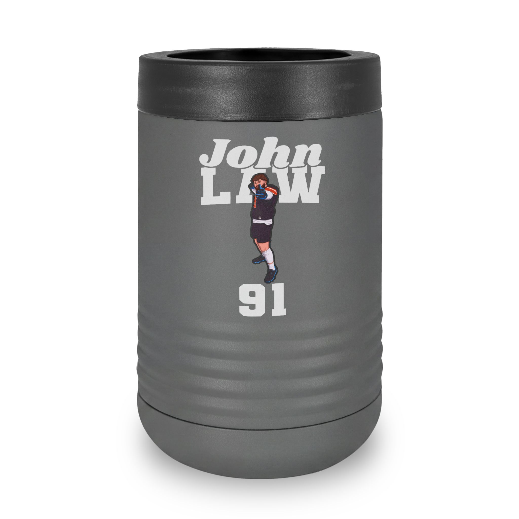 Stainless Can Cooler — character_signature_arch in Grey