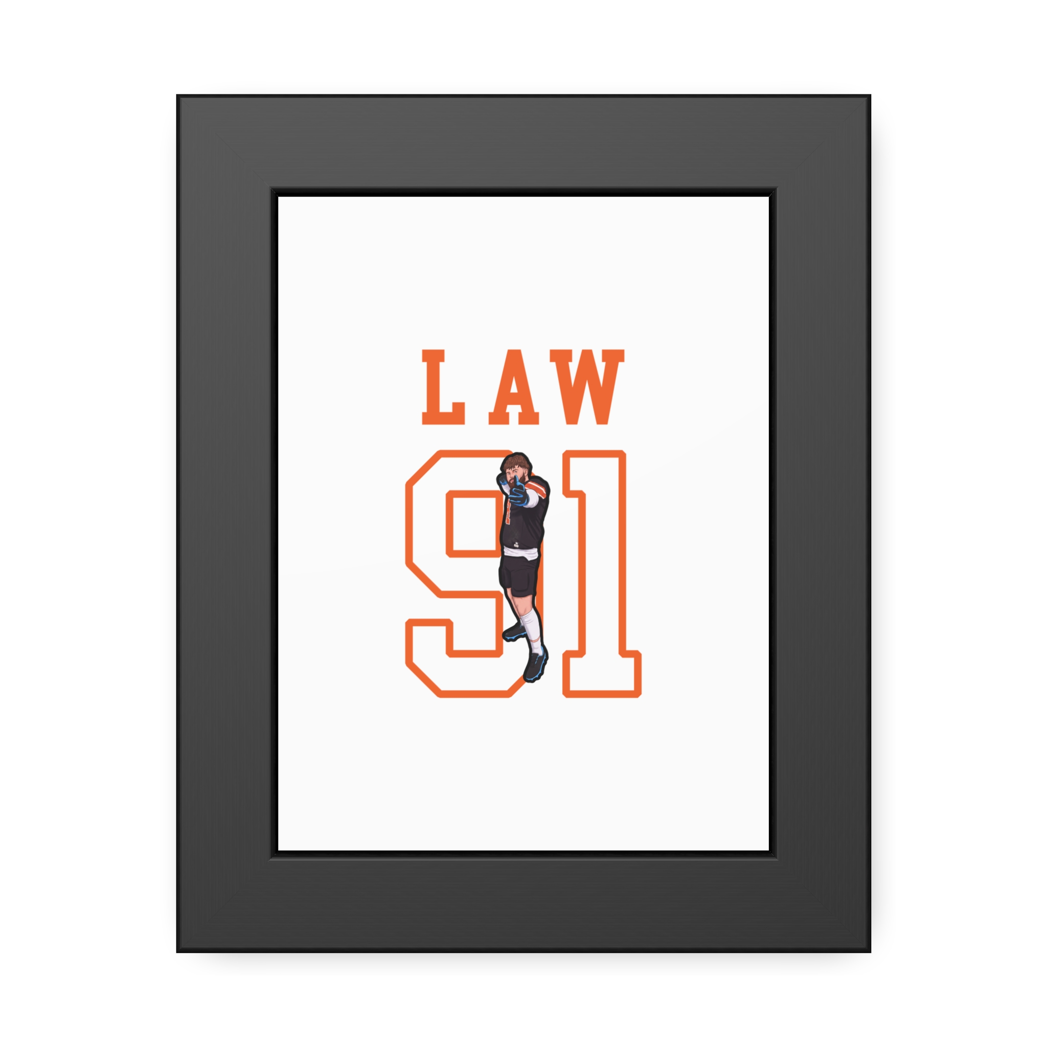 Framed Poster — character_shirsey in Black
