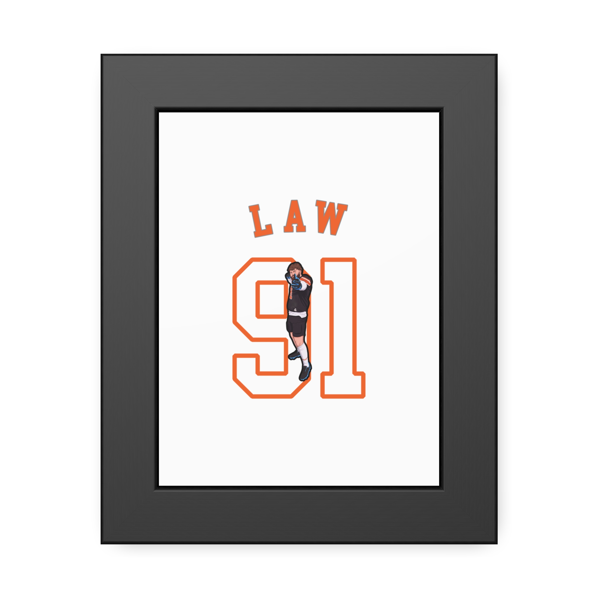 Framed Poster — character_shirsey_arch in Black